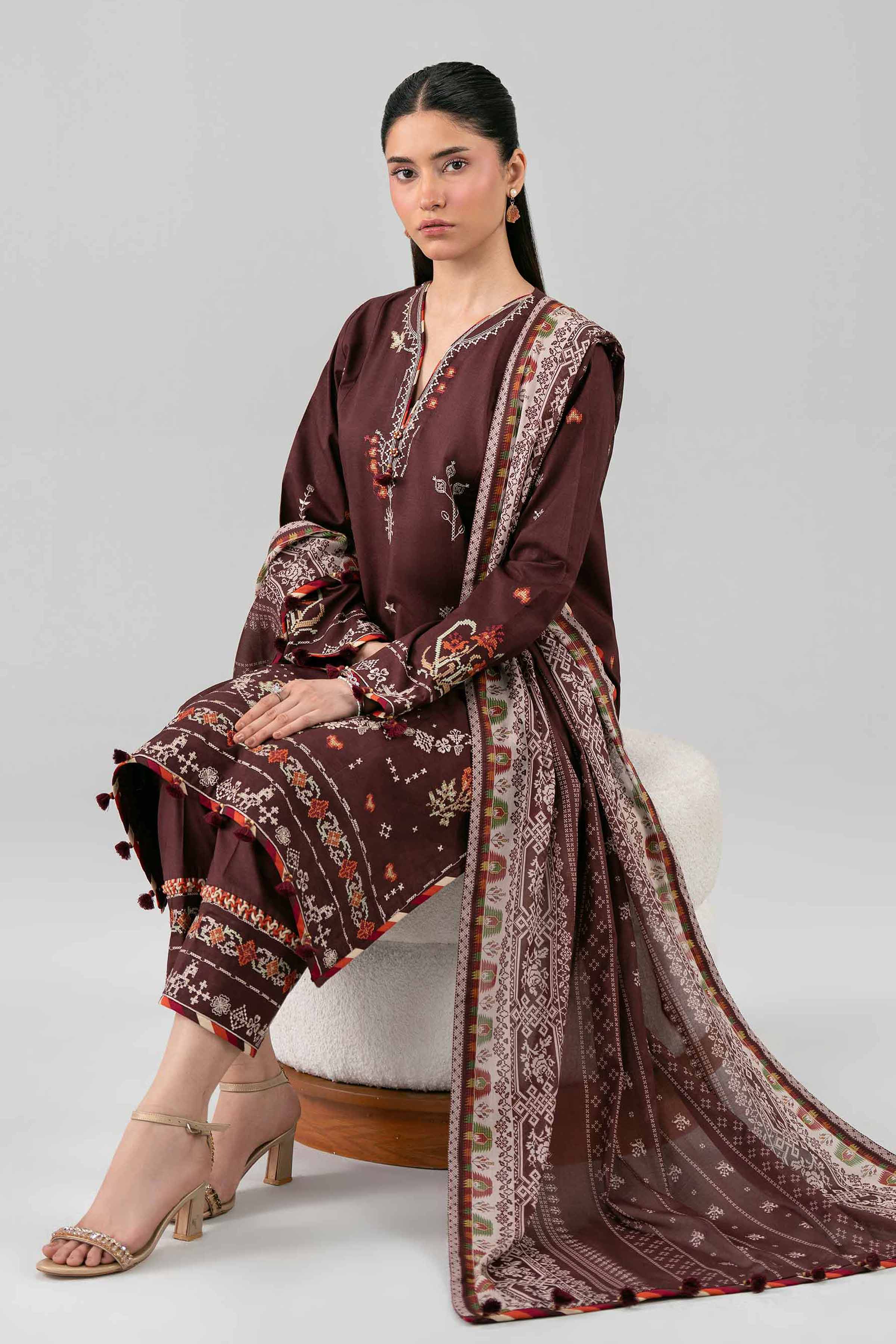 3 Piece - Printed Embroidered Suit - 42602144 for Women - Unstitched Collection | Nishat | Shop Online