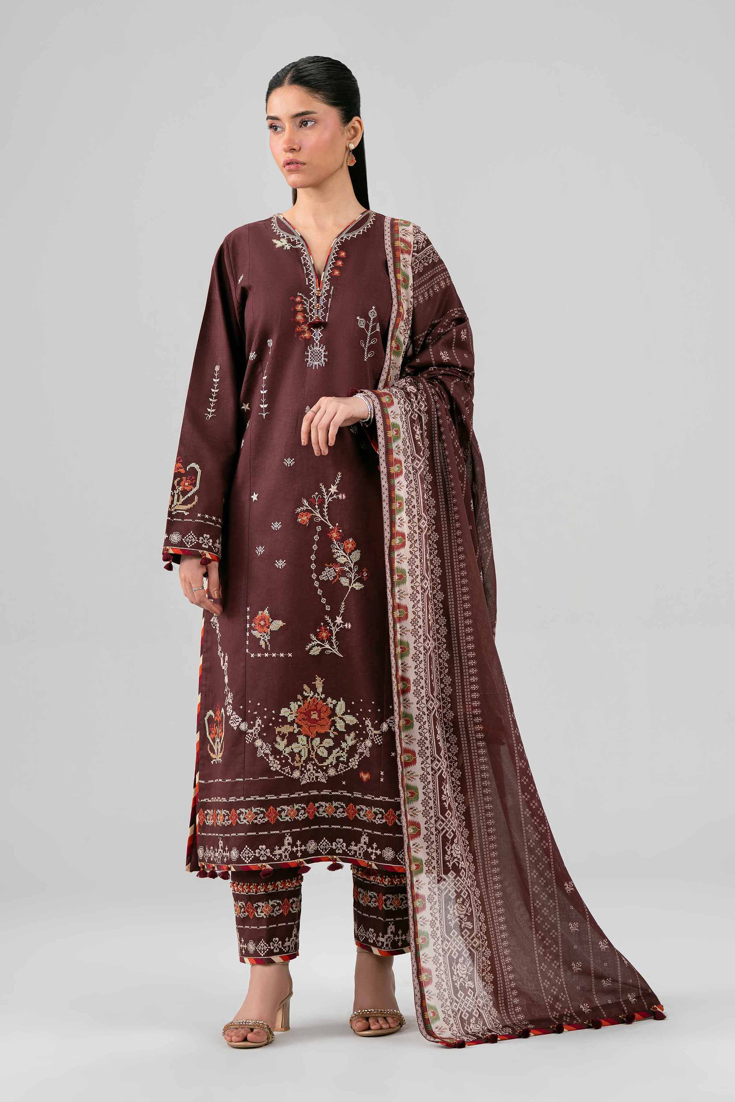 3 Piece - Printed Embroidered Suit - 42602144 for Women - Unstitched Collection | Nishat | Shop Online