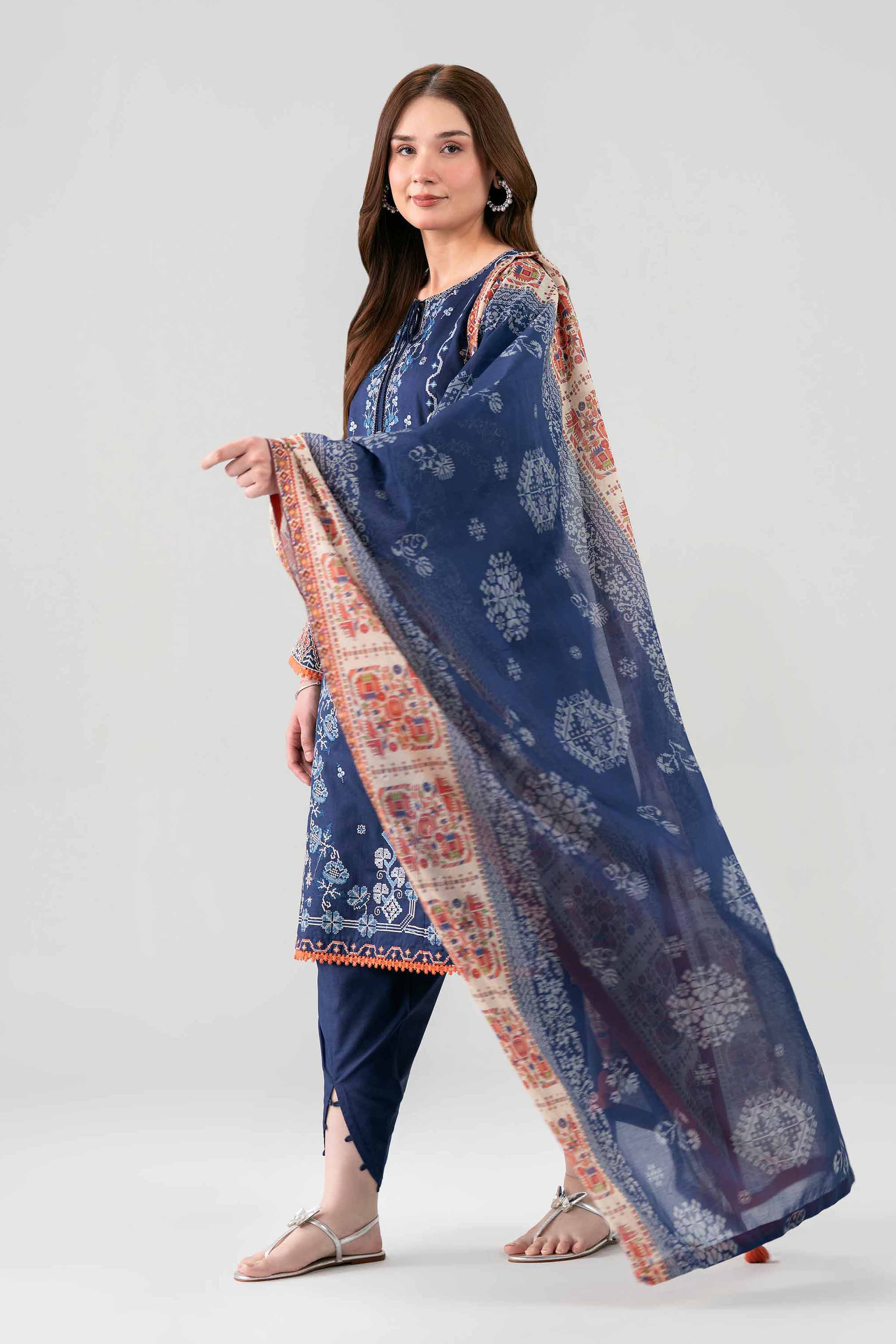 3 Piece - Printed Embroidered Suit - 42602145 for Women - Unstitched Collection | Nishat | Shop Online