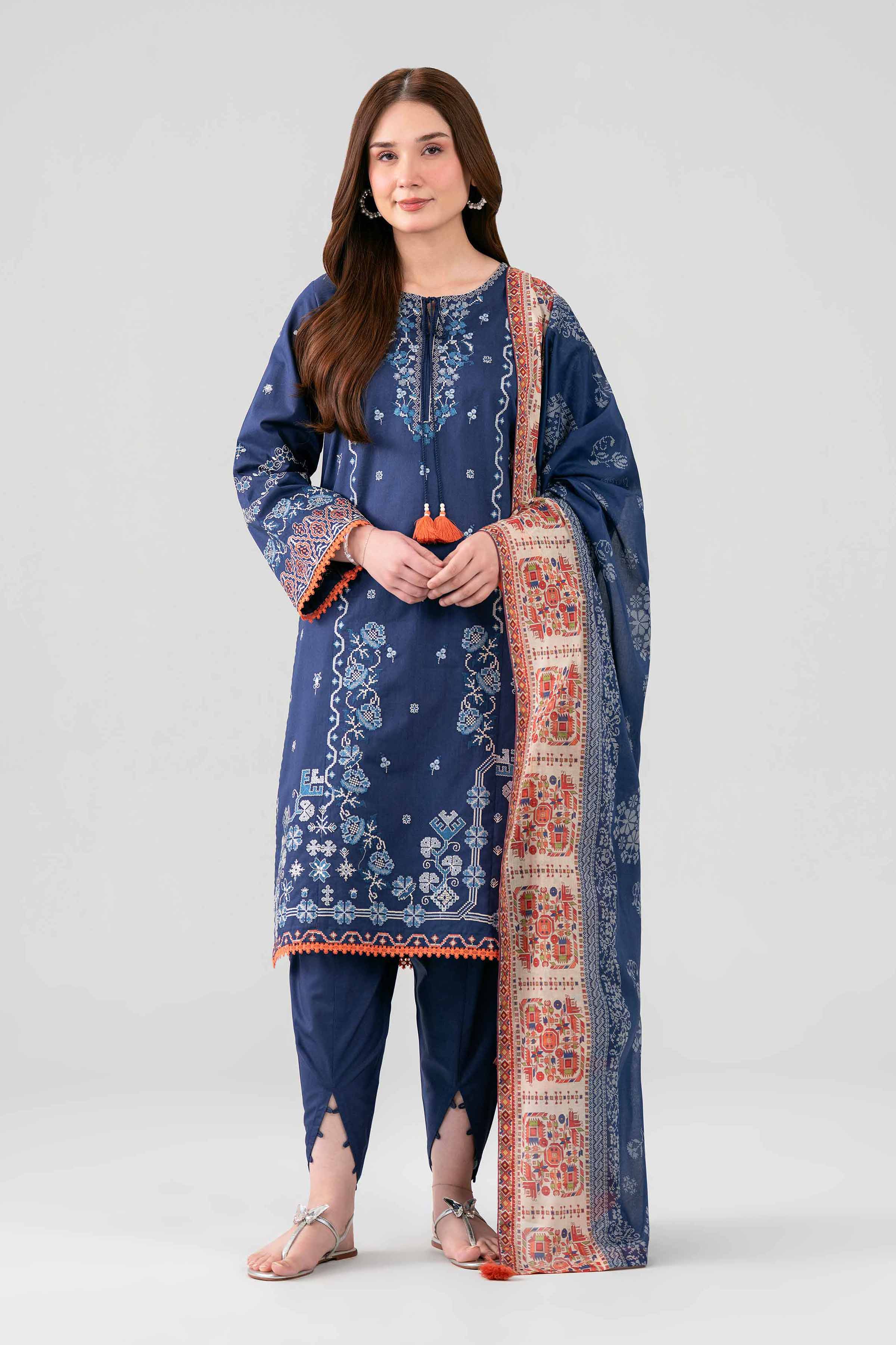 3 Piece - Printed Embroidered Suit - 42602145 for Women - Unstitched Collection | Nishat | Shop Online