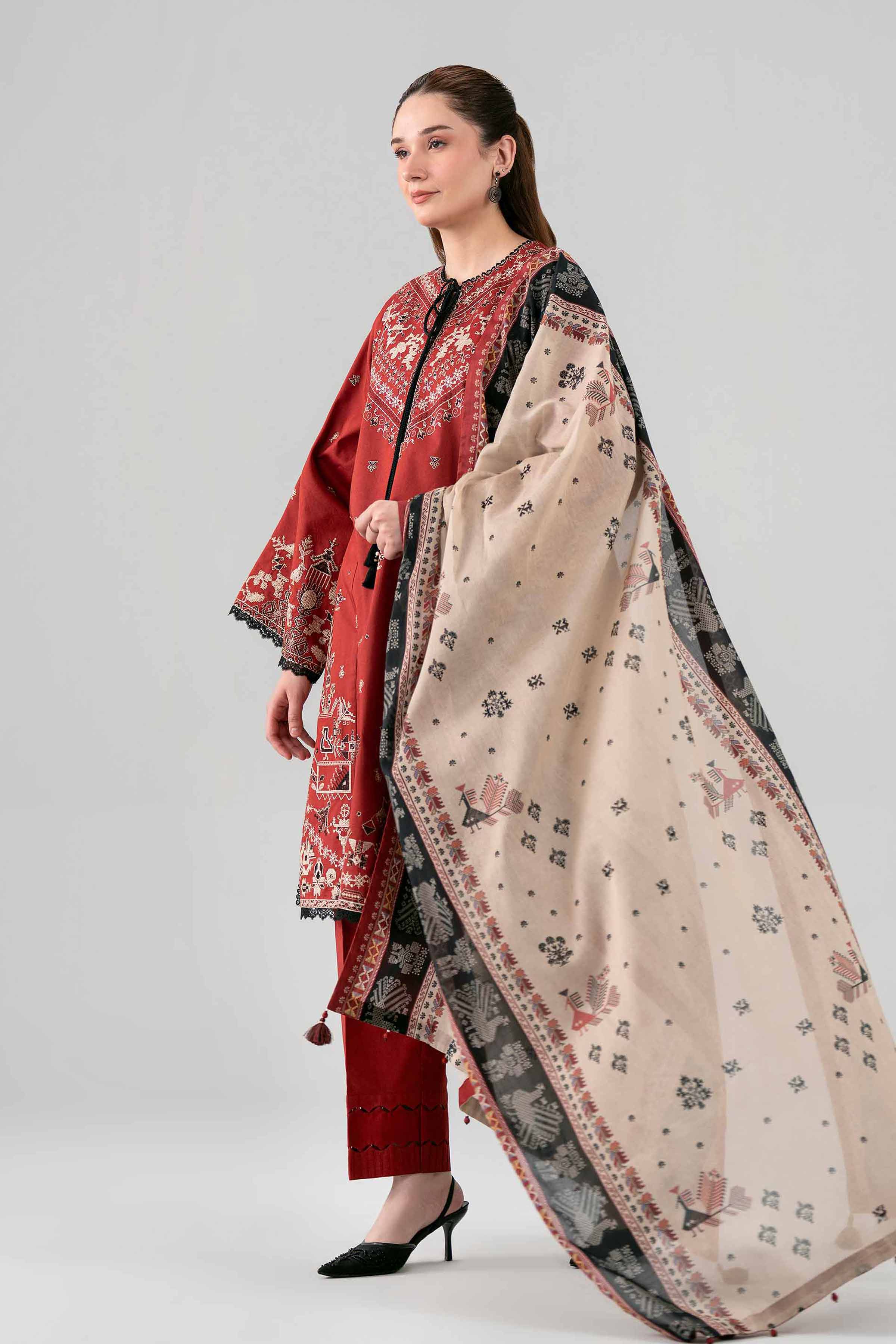 3 Piece - Printed Embroidered Suit - 42602146 for Women - Unstitched Collection | Nishat | Shop Online