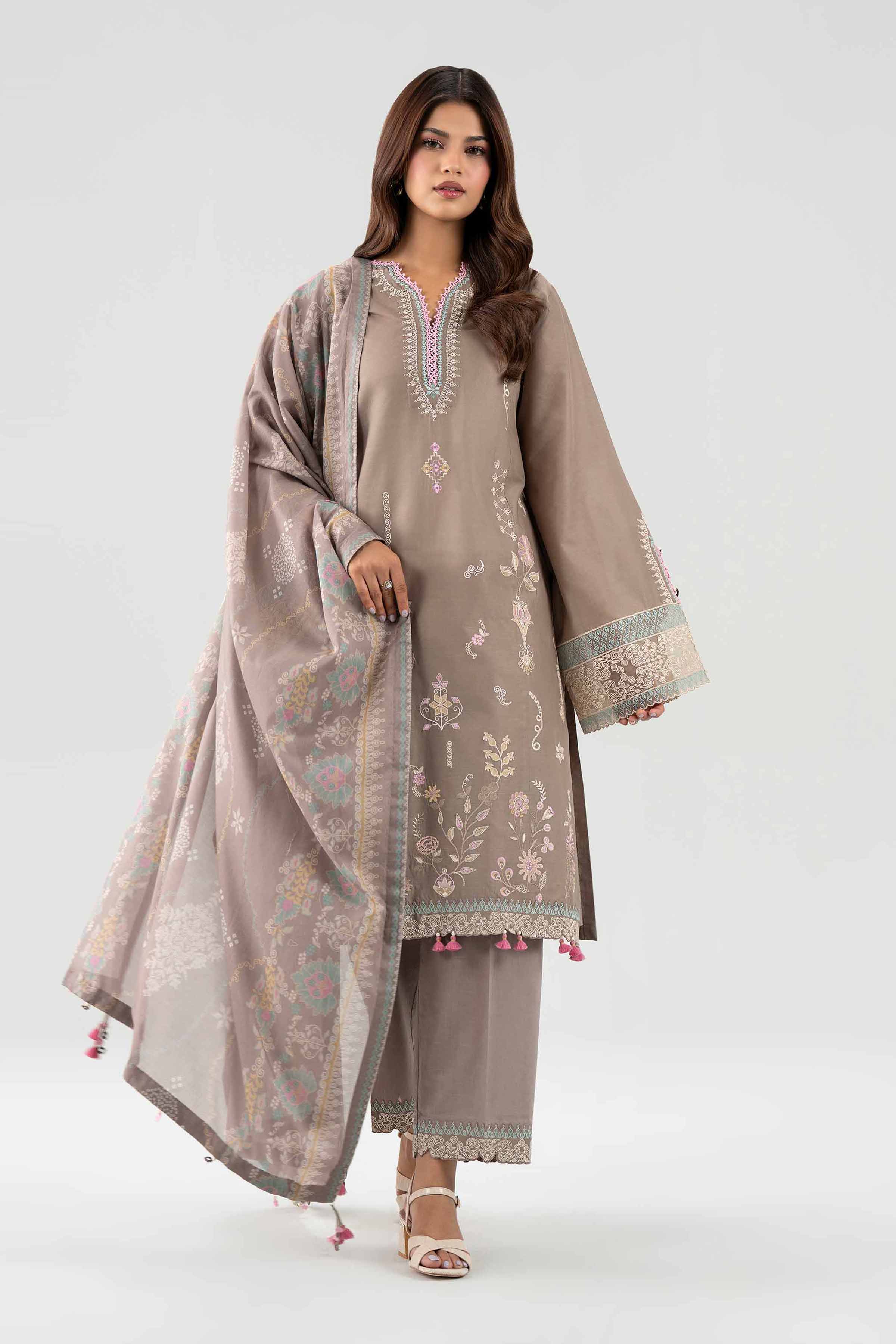 3 Piece - Printed Embroidered Suit - 42602151 for Women - Unstitched Collection | Nishat | Shop Online