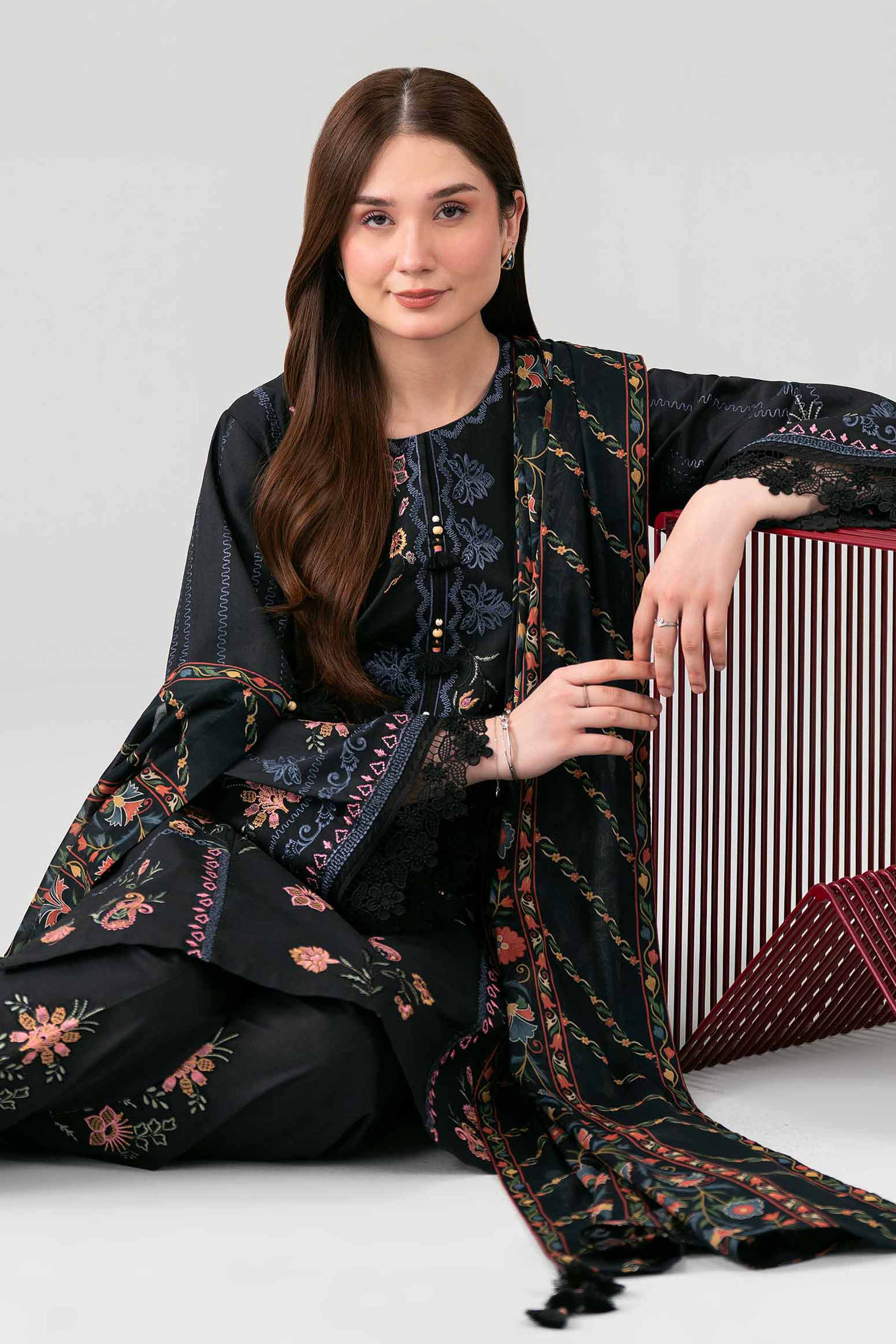 3 Piece - Printed Embroidered Suit - 42602152 for Women - Unstitched Collection | Nishat | Shop Online