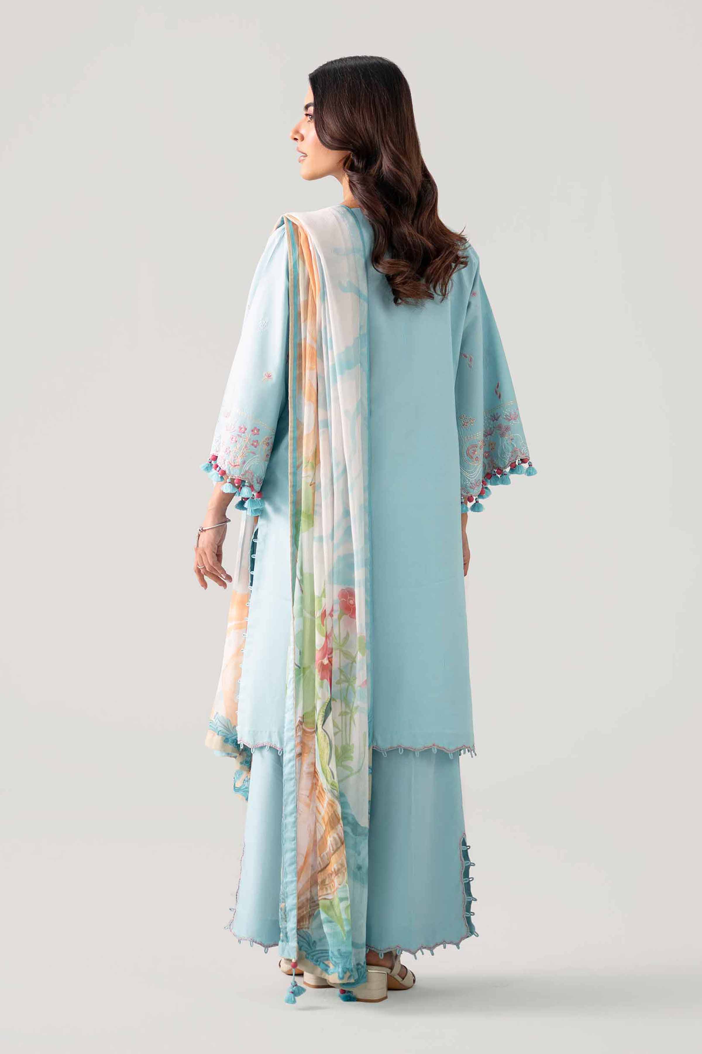 3 Piece - Digital Printed Embroidered Suit - 42602156