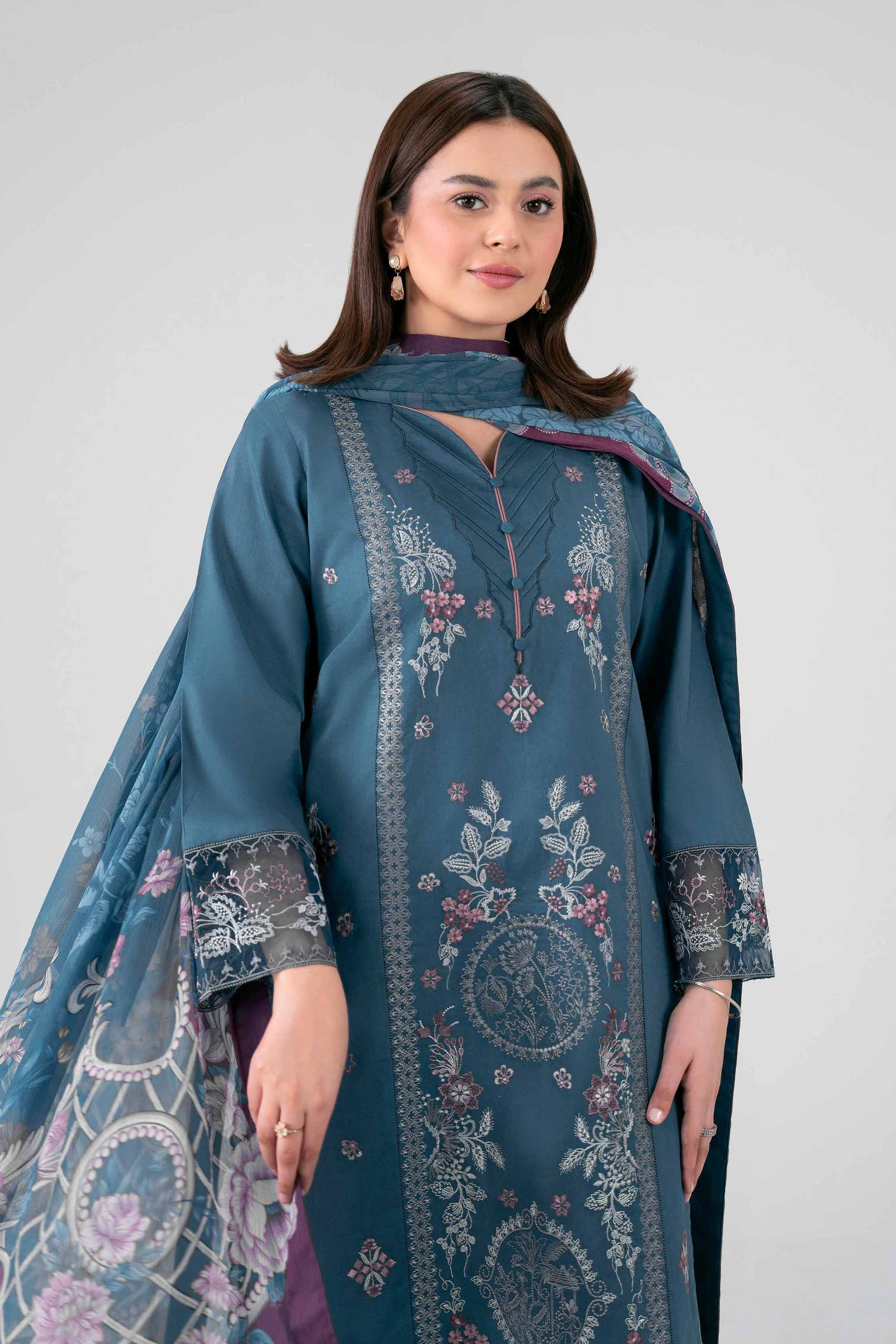 3 Piece - Digital Printed Embroidered Suit - 42602162 for Women - Unstitched Collection | Nishat | Shop Online