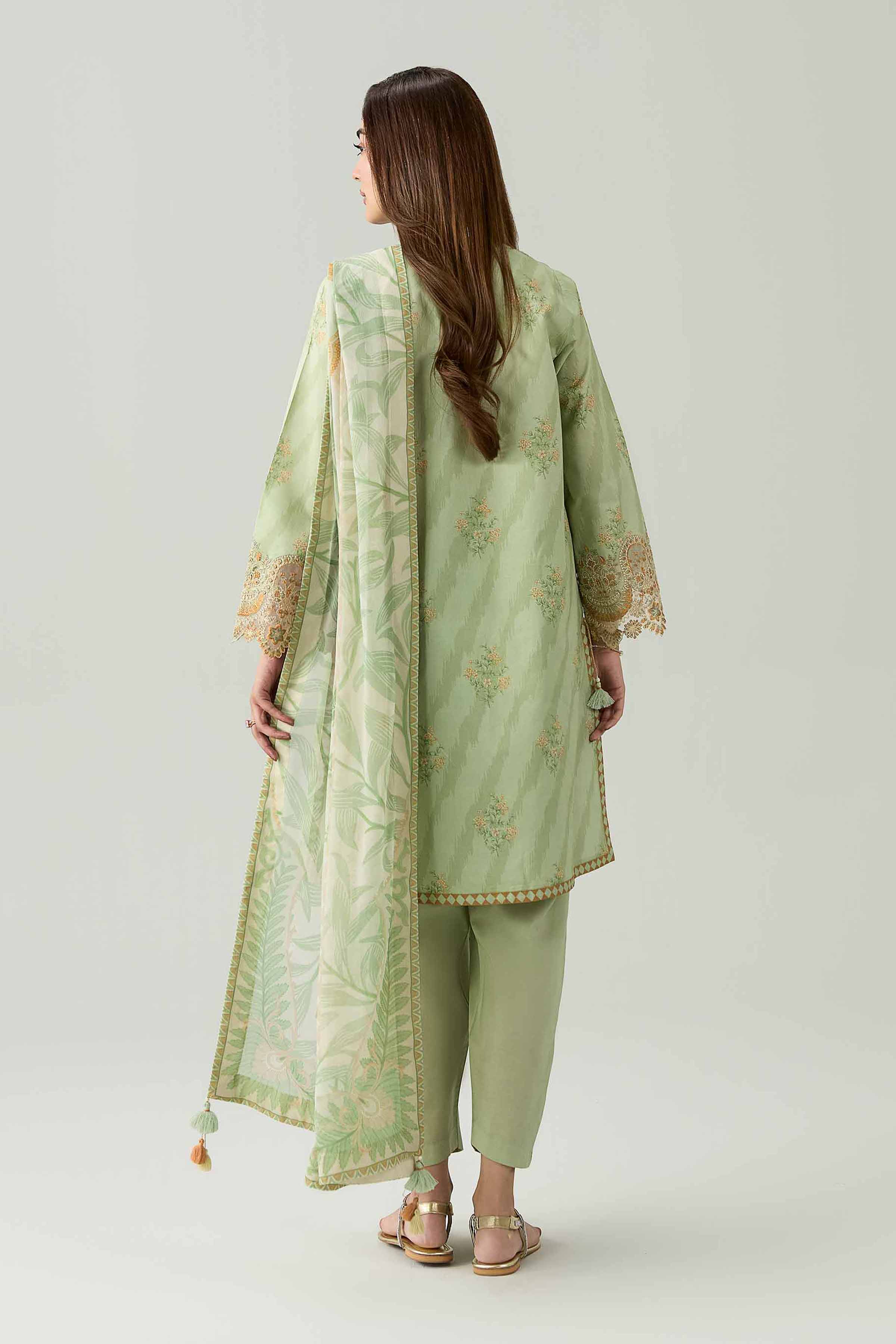 3 Piece - Digital Printed Embroidered Suit - 42602164