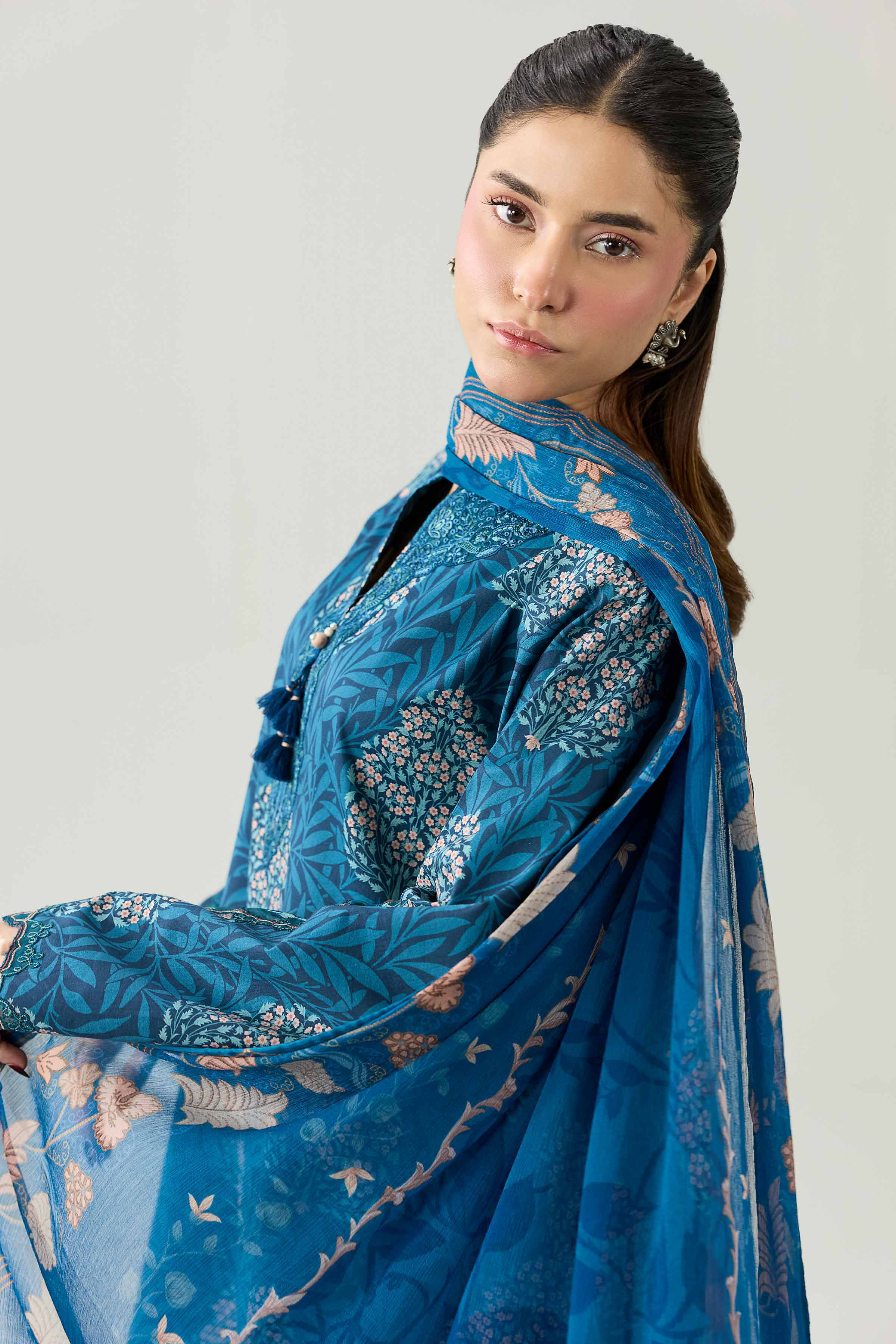 3 Piece - Digital Printed Embroidered Suit - 42602166