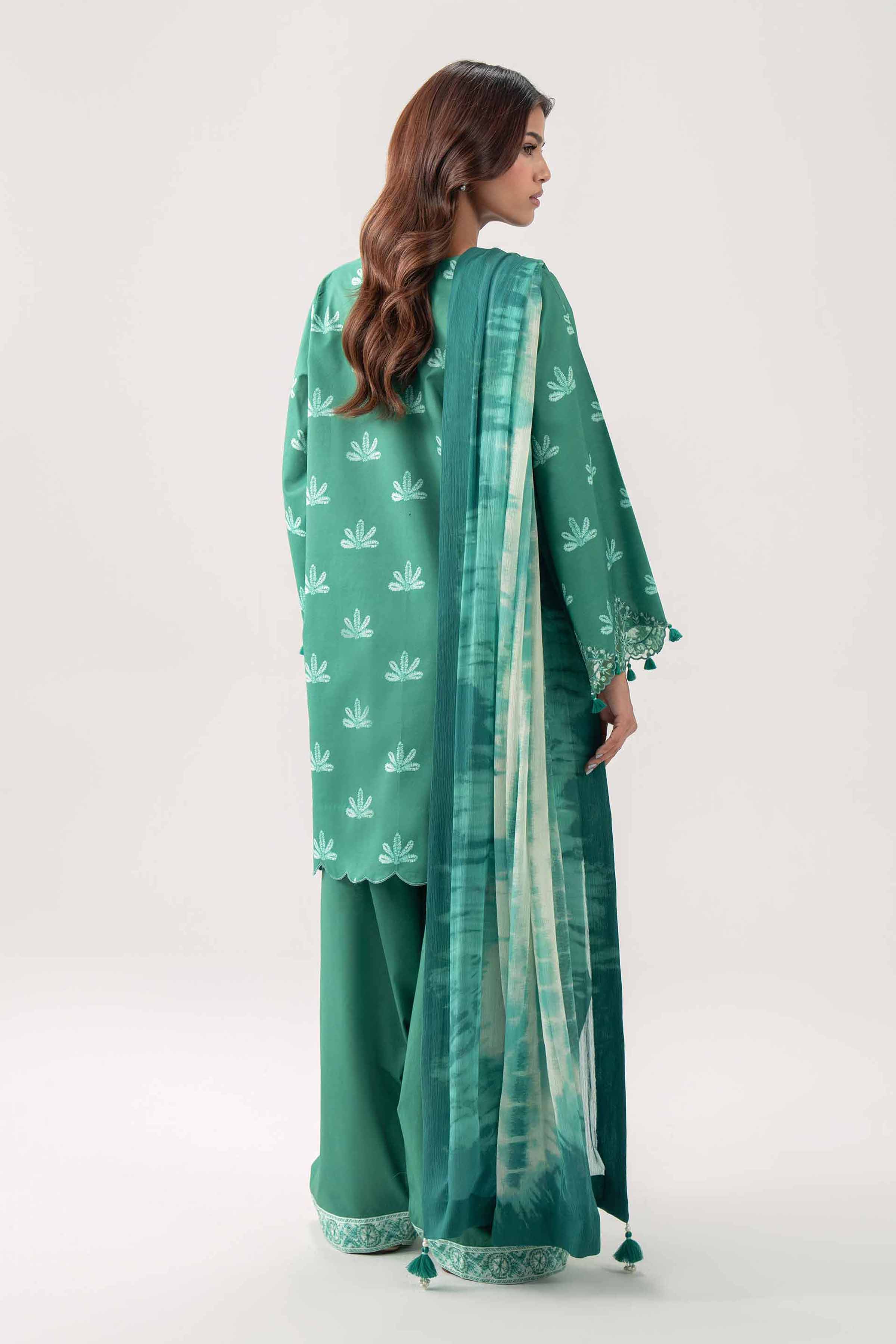 3 Piece - Digital Printed Embroidered Suit - 42602171