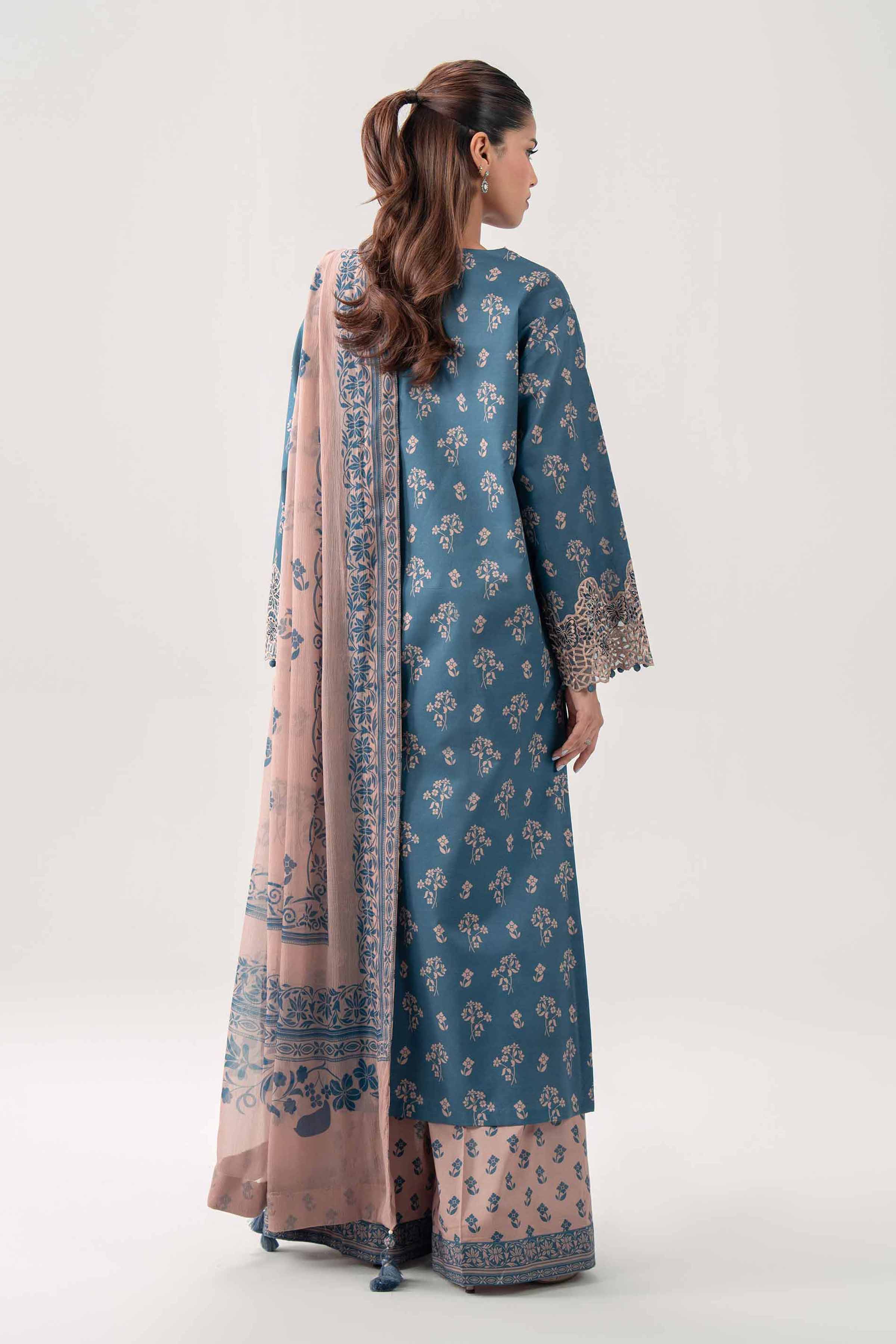 3 Piece - Digital Printed Embroidered Suit - 42602181
