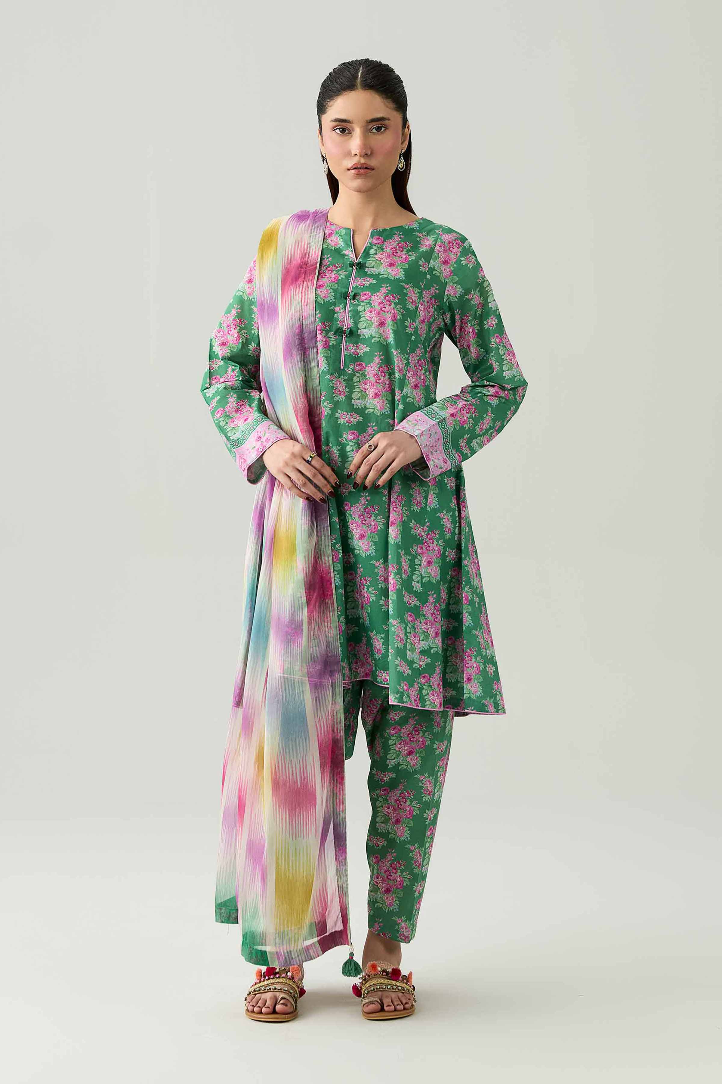 3 Piece - Digital Printed Suit - 42602184