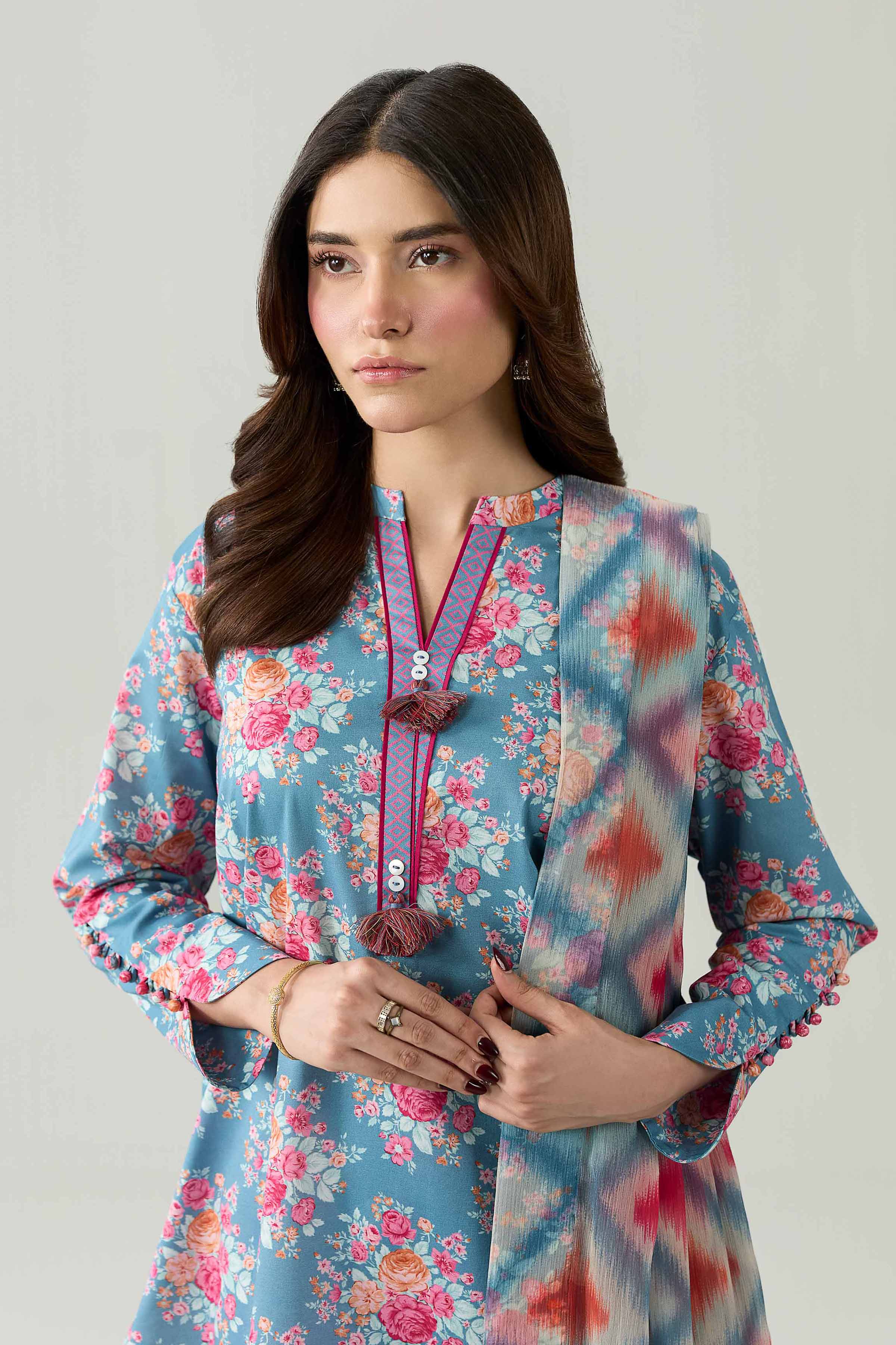 3 Piece - Digital Printed Suit - 42602187