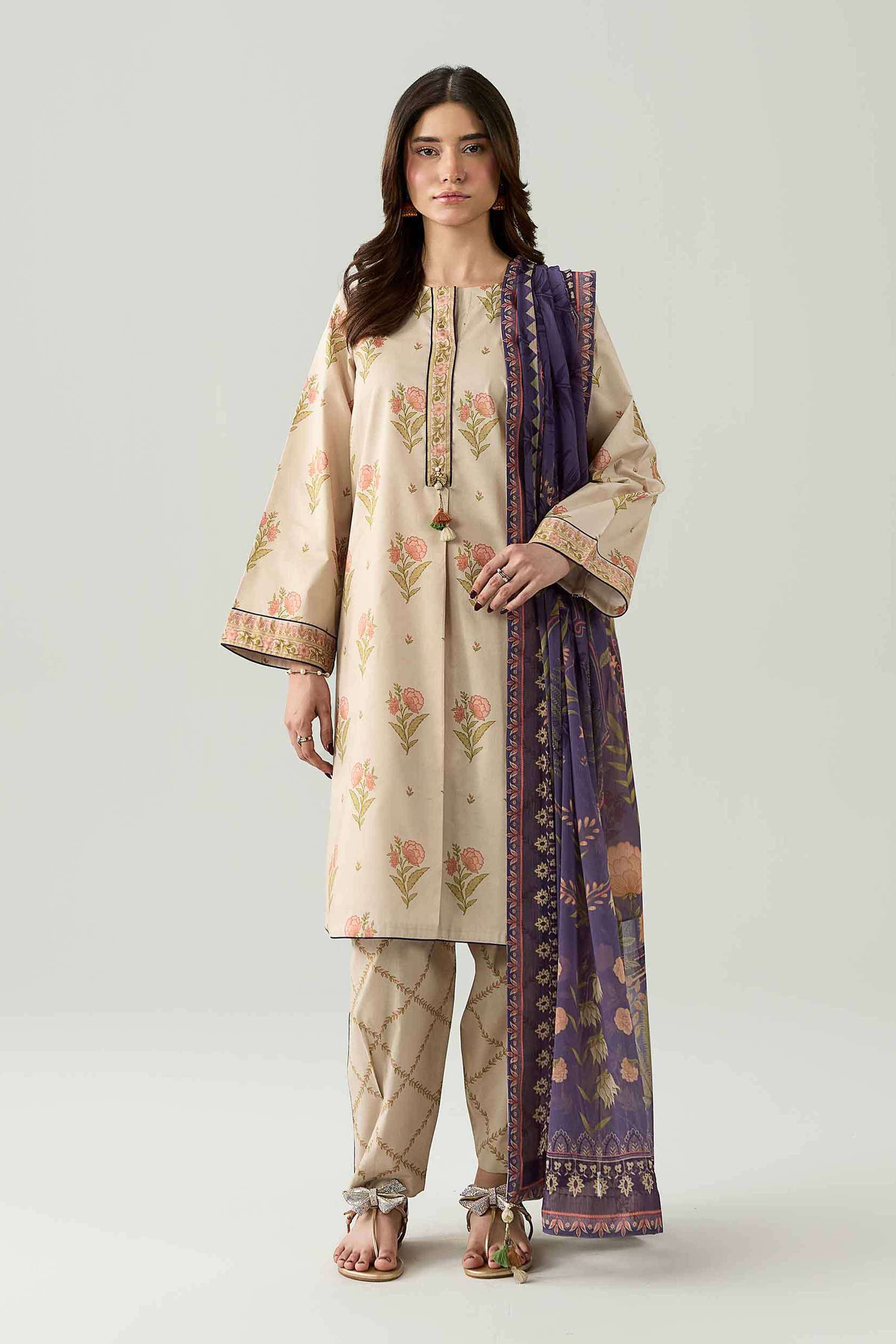 3 Piece - Digital Printed Suit - 42602192 for Women - Unstitched Collection | Nishat | Shop Online