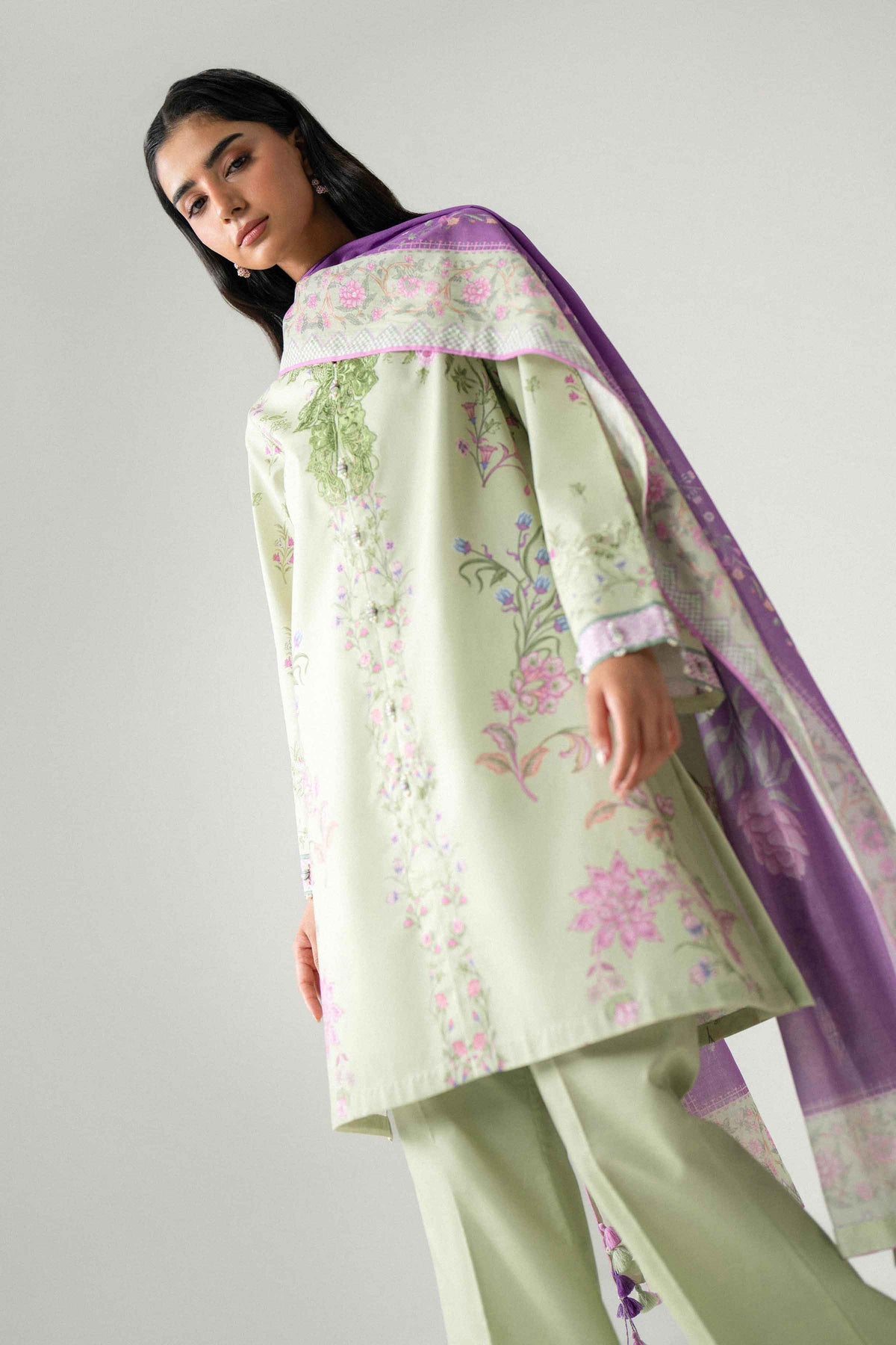 3 Piece - Digital Printed Embroidered Suit - 42602224 for Women - Unstitched Collection | Nishat | Shop Online