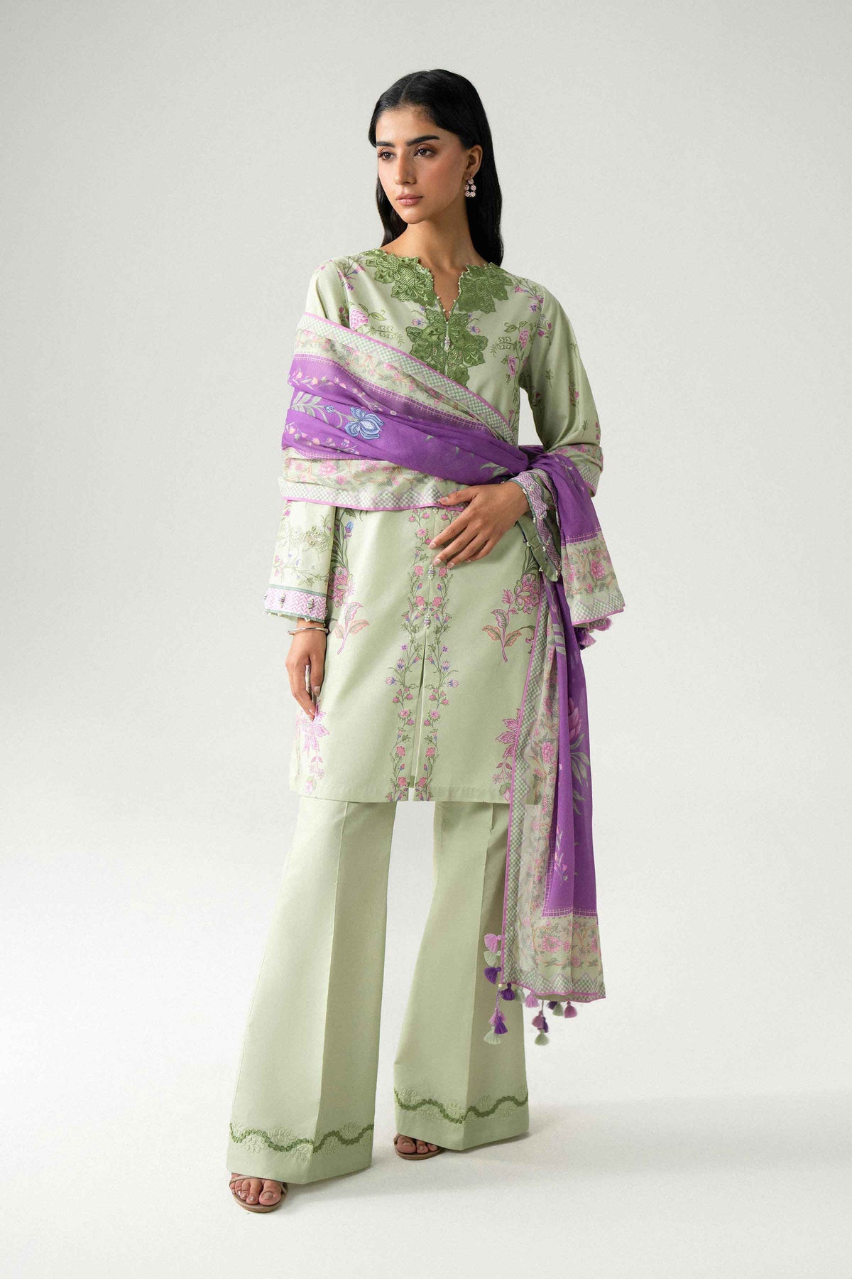 3 Piece - Digital Printed Embroidered Suit - 42602224 for Women - Unstitched Collection | Nishat | Shop Online