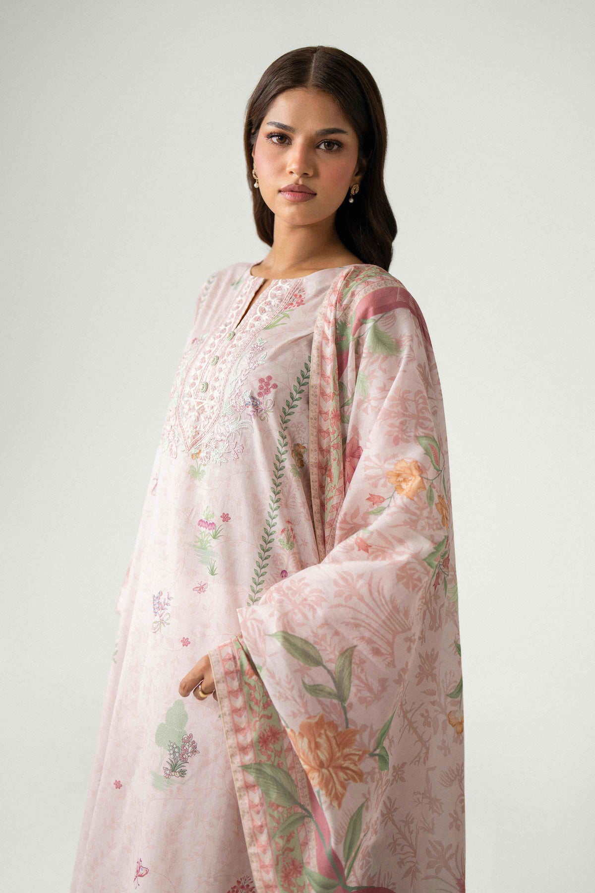 3 Piece - Digital Printed Embroidered Suit - 42602225 for Women - Unstitched Collection | Nishat | Shop Online