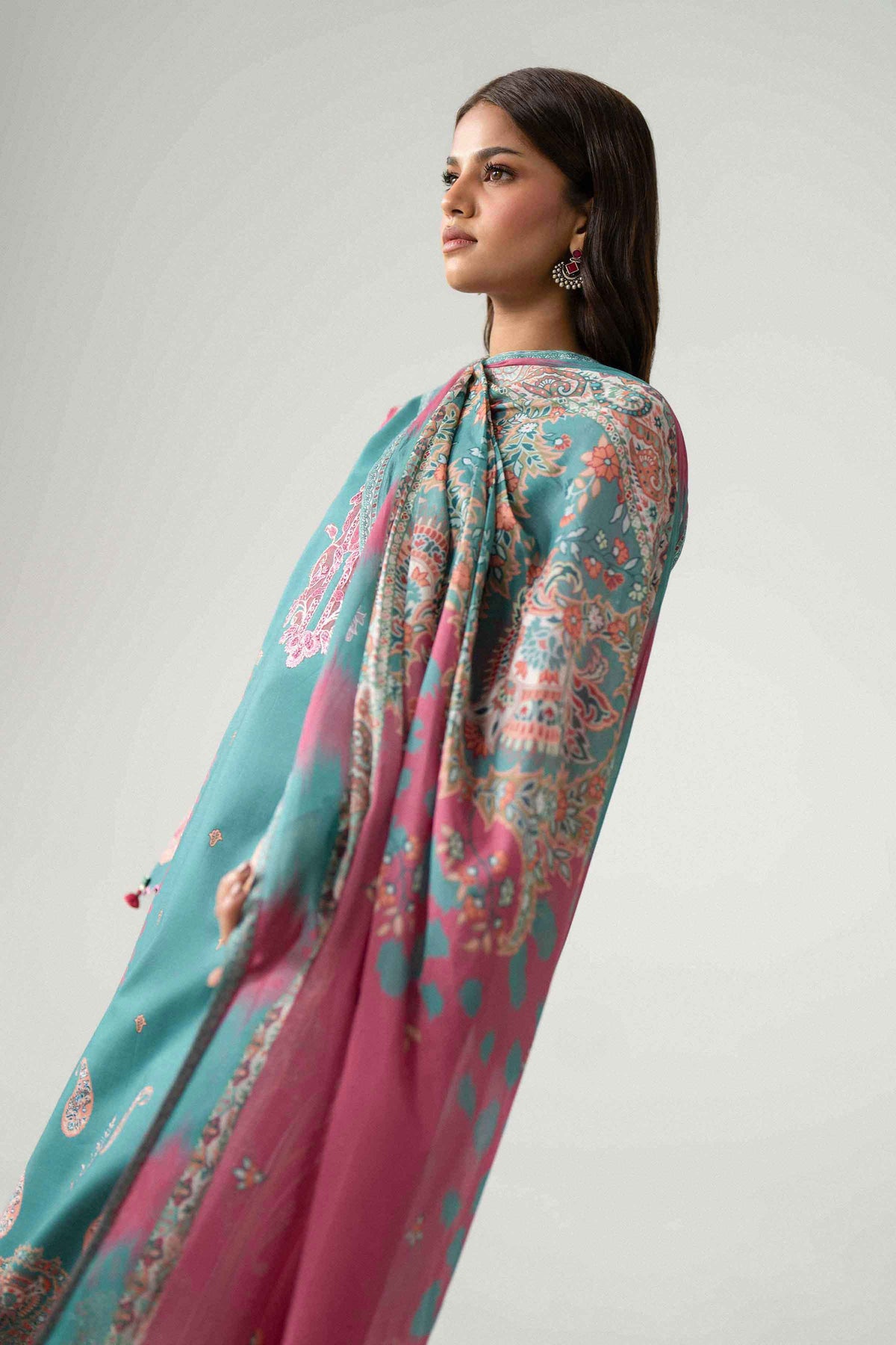 3 Piece - Digital Printed Embroidered Suit - 42602227 for Women - Unstitched Collection | Nishat | Shop Online
