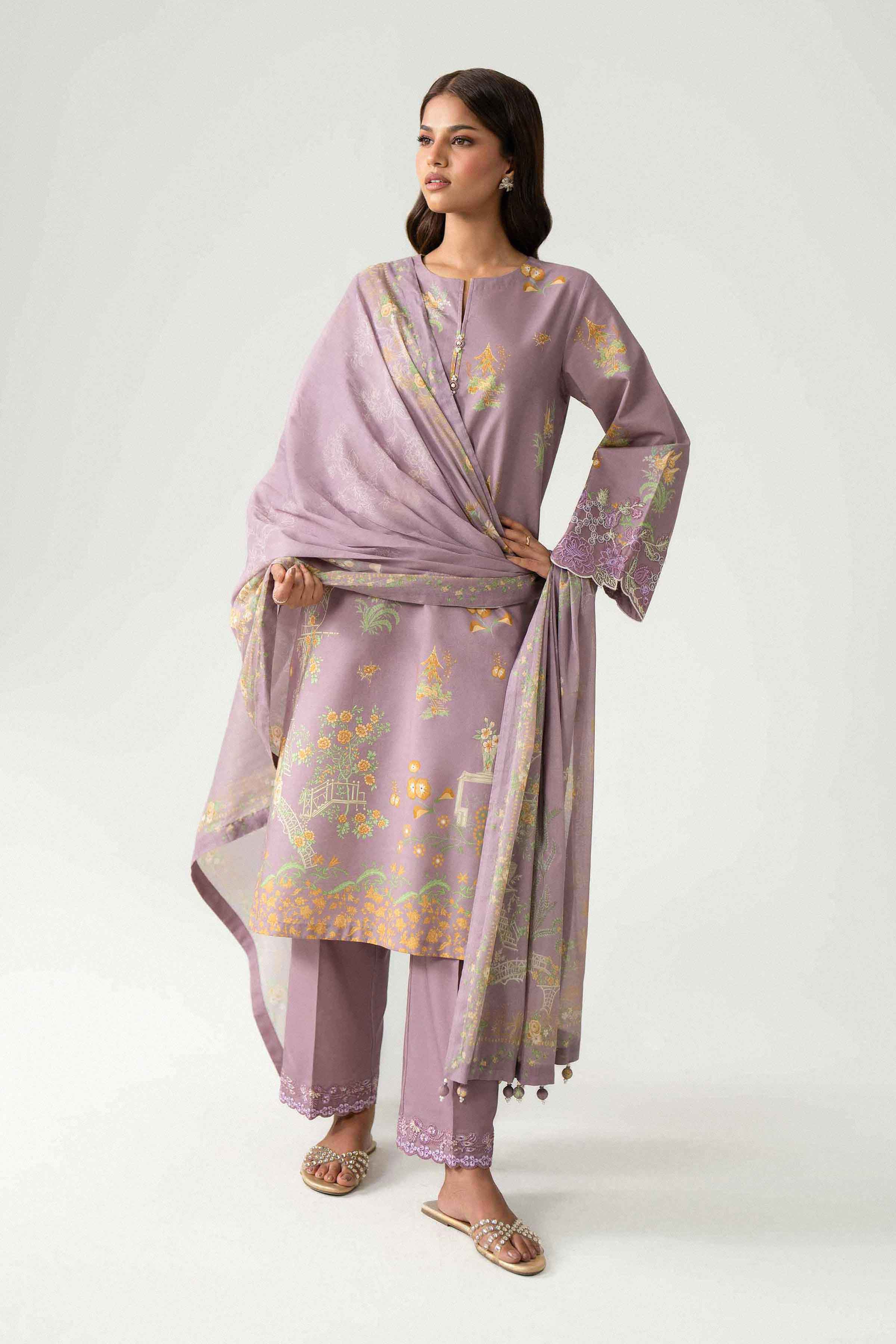 3 Piece - Digital Printed Embroidered Suit - 42602230 for Women - Unstitched Collection | Nishat | Shop Online