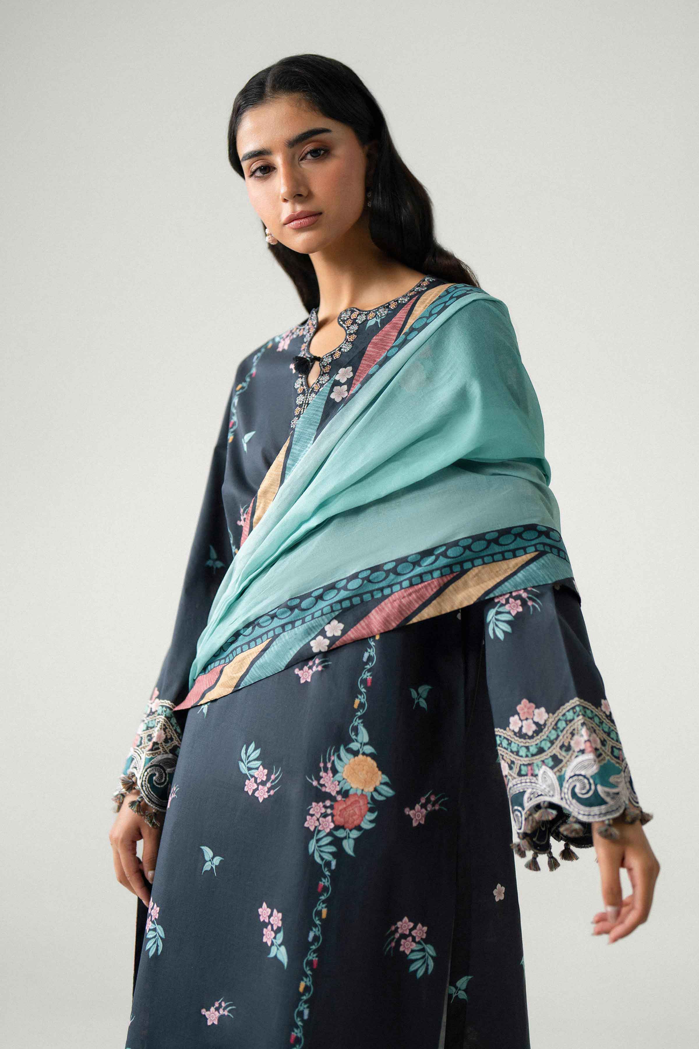 3 Piece - Digital Printed Embroidered Suit - 42602231 for Women - Unstitched Collection | Nishat | Shop Online