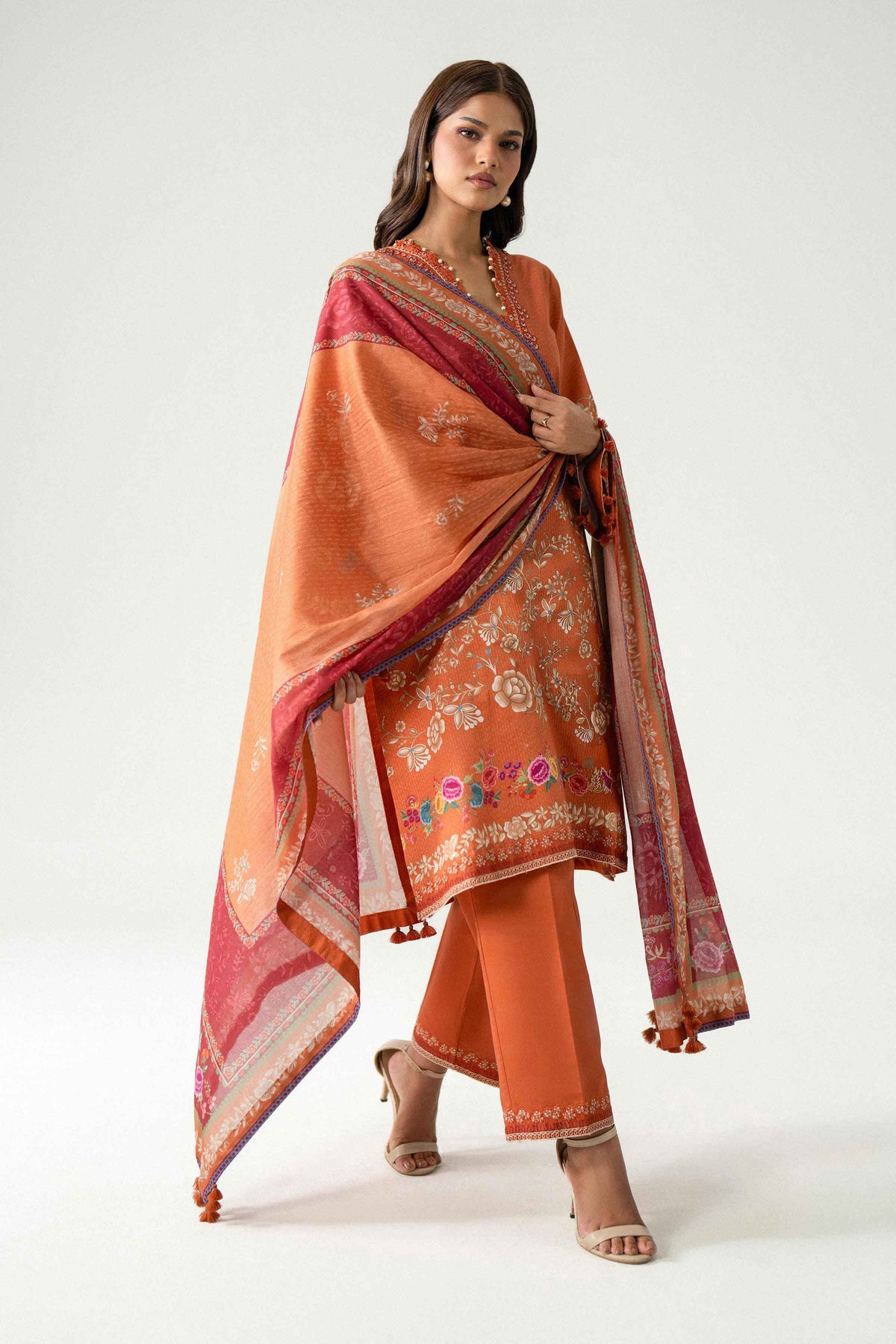 3 Piece - Digital Printed Embroidered Suit - 42602232 for Women - Unstitched Collection | Nishat | Shop Online