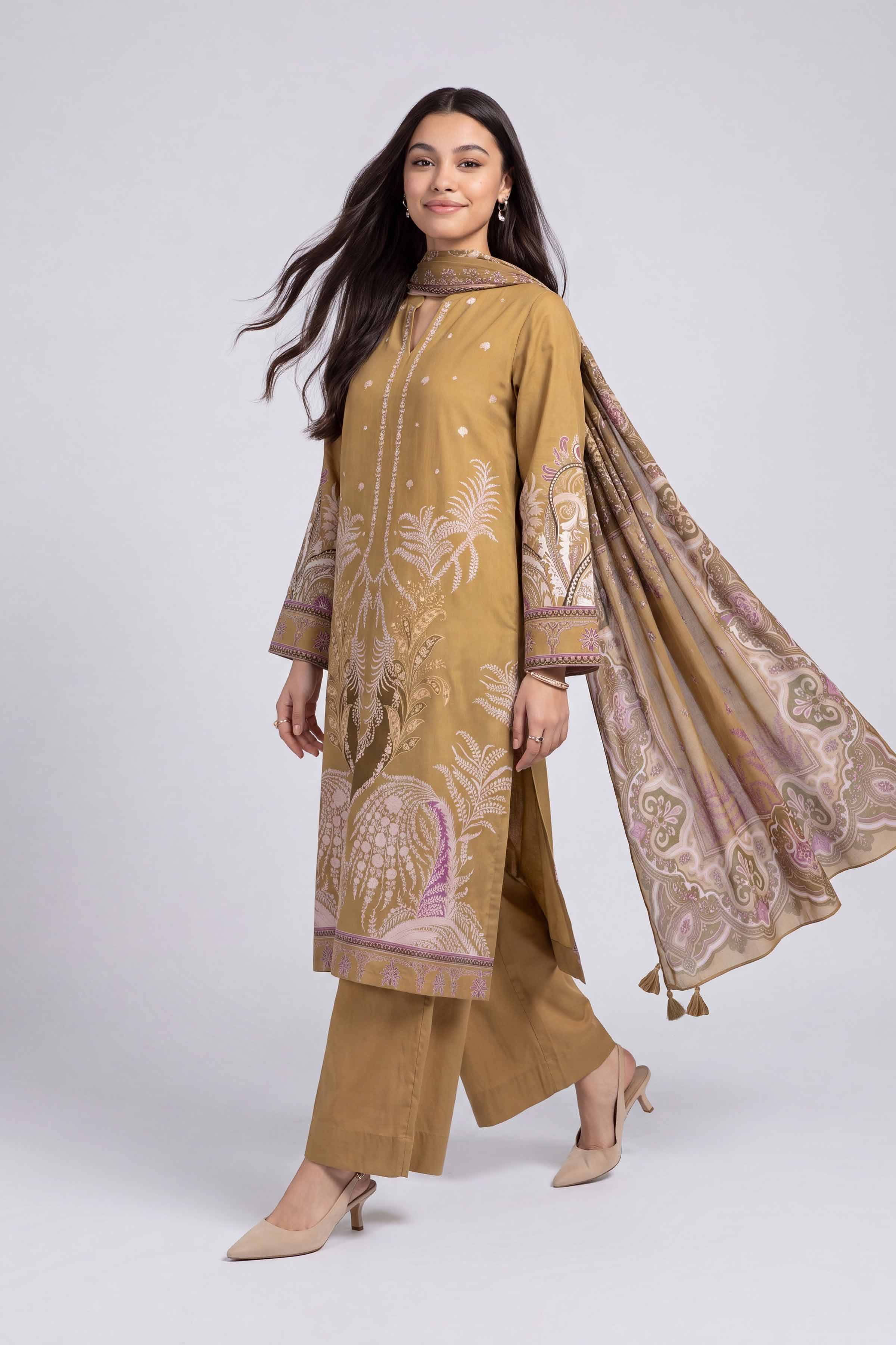 3 Piece - Digital Printed Suit - 42602234