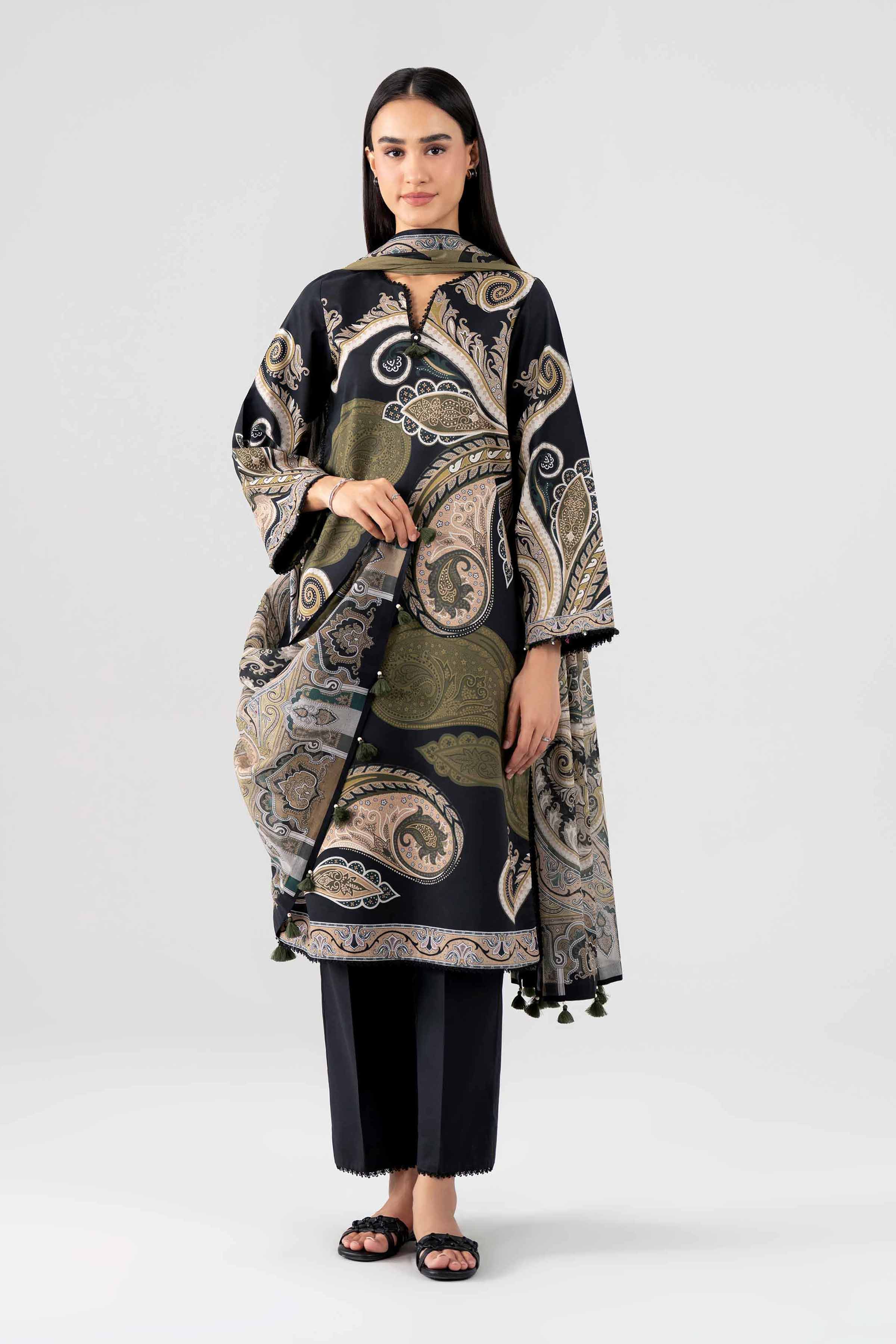 3 Piece - Digital Printed Suit - 42602235