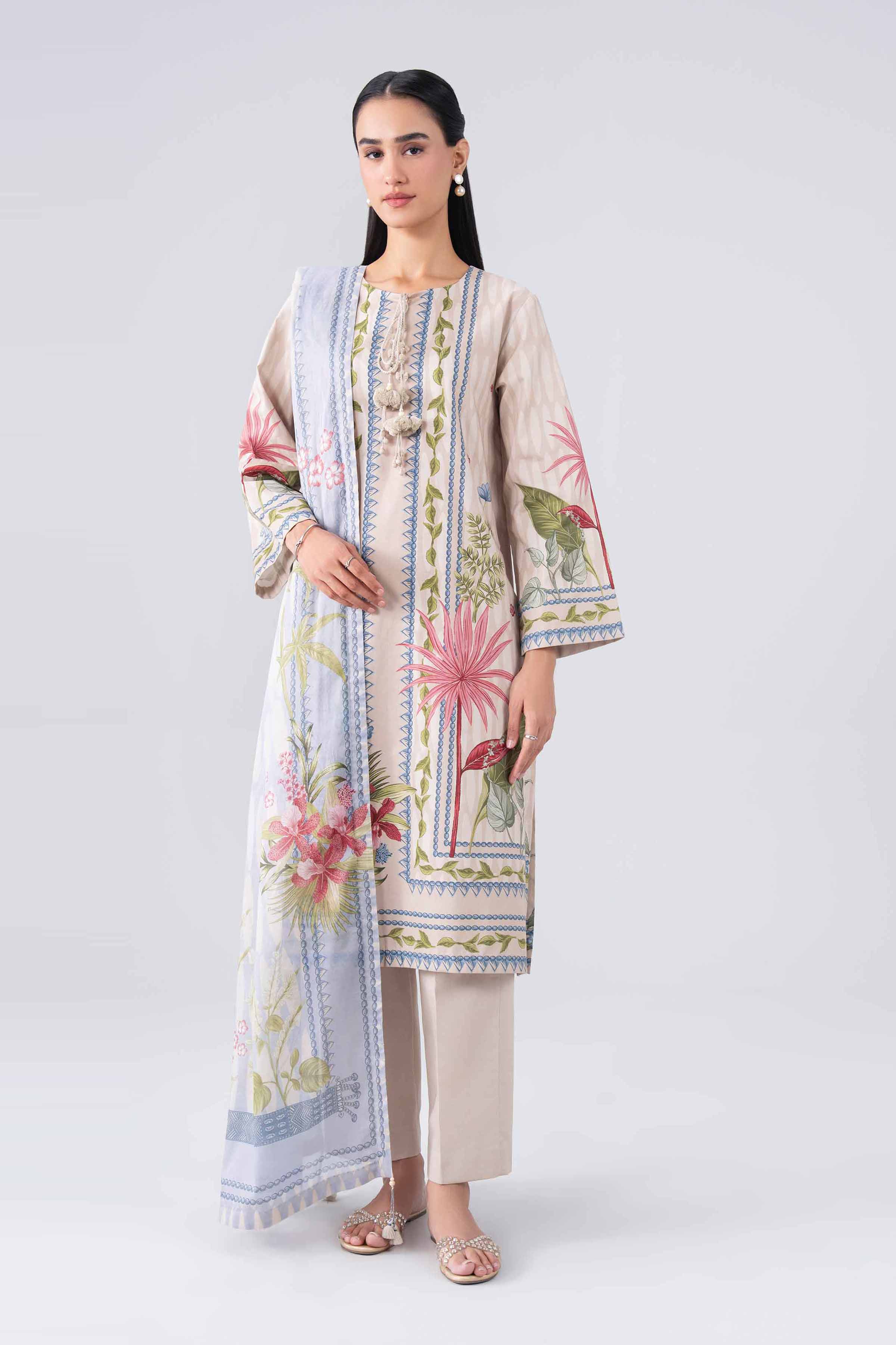 3 Piece - Digital Printed Suit - 42602239