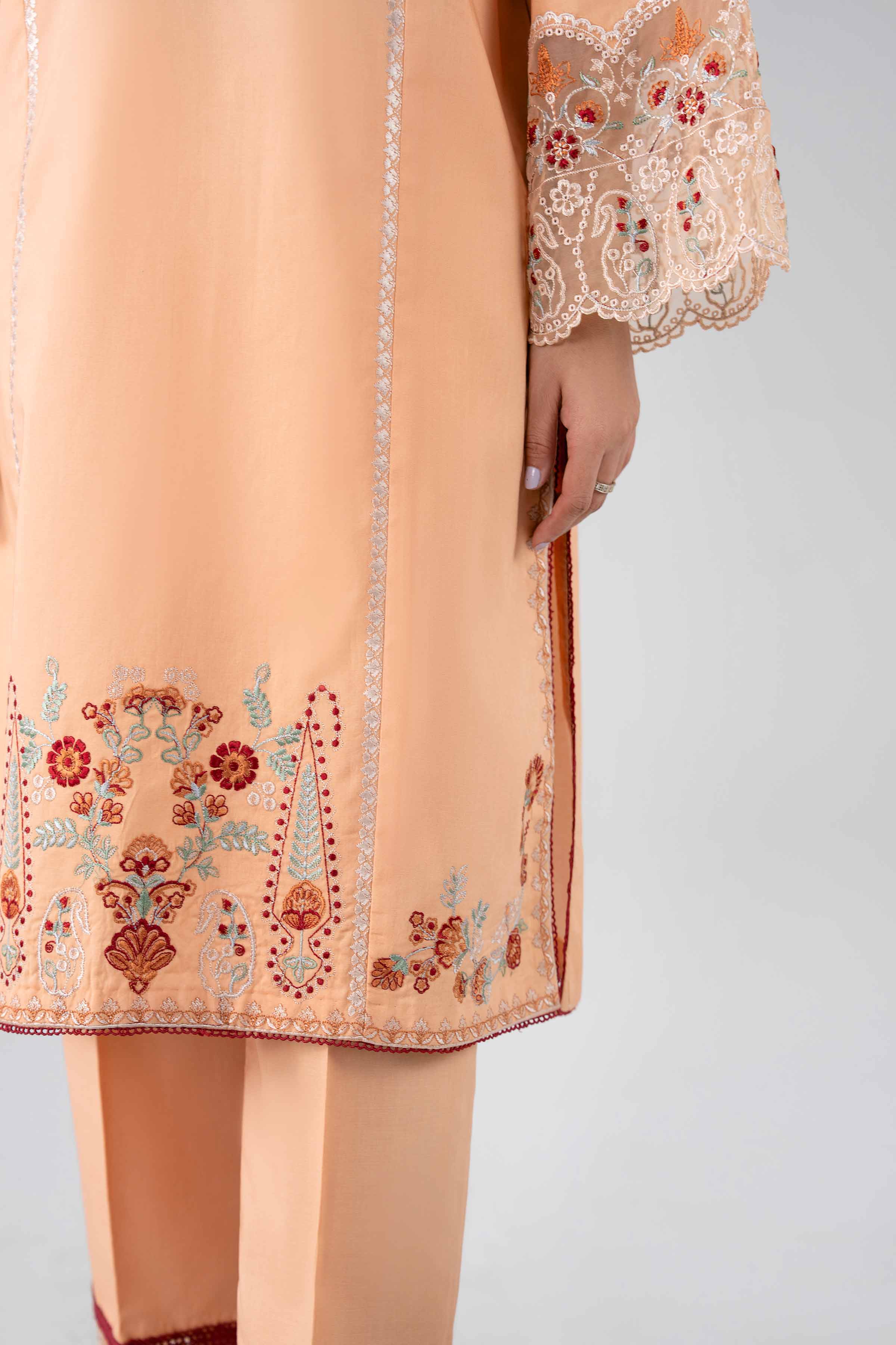 3 Piece - Printed Embroidered Suit - 42602248