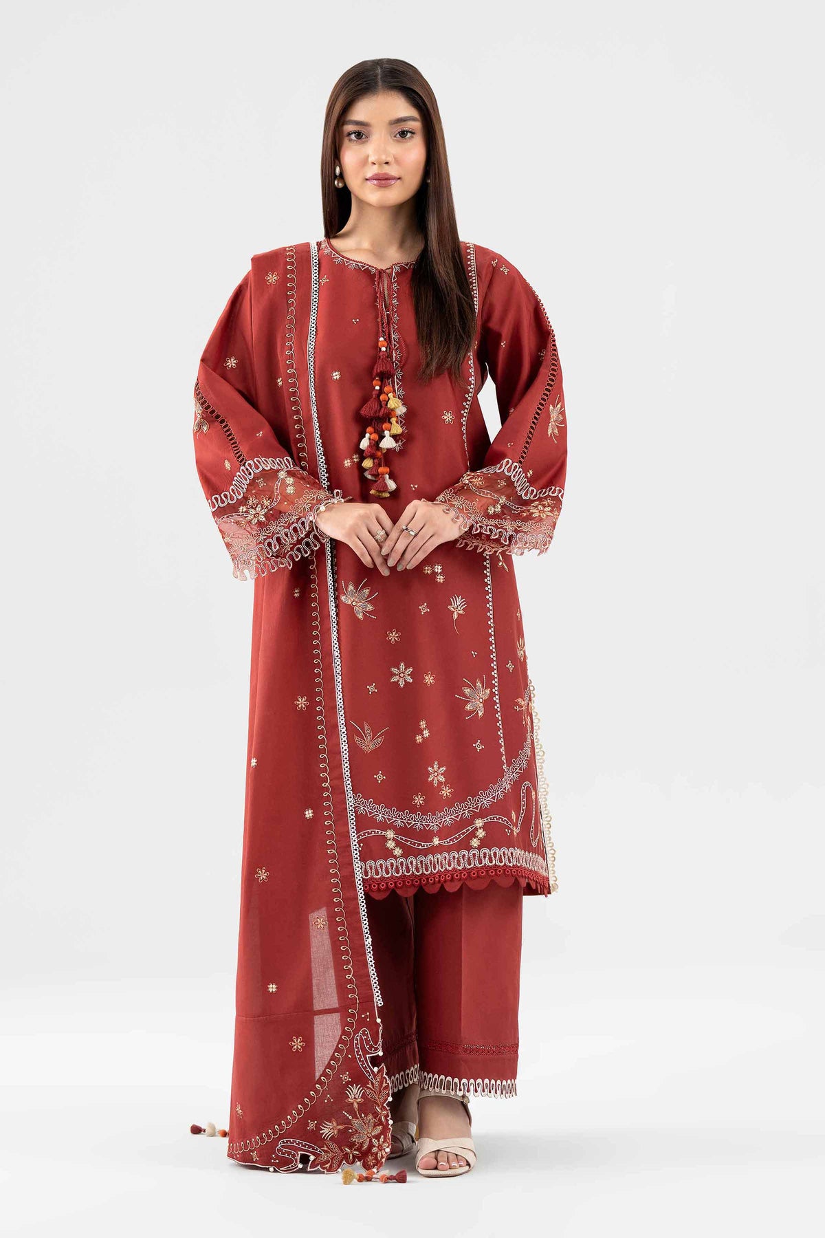 3 Piece - Embroidered Suit - 42602258 for Women - Unstitched Collection | Nishat | Shop Online