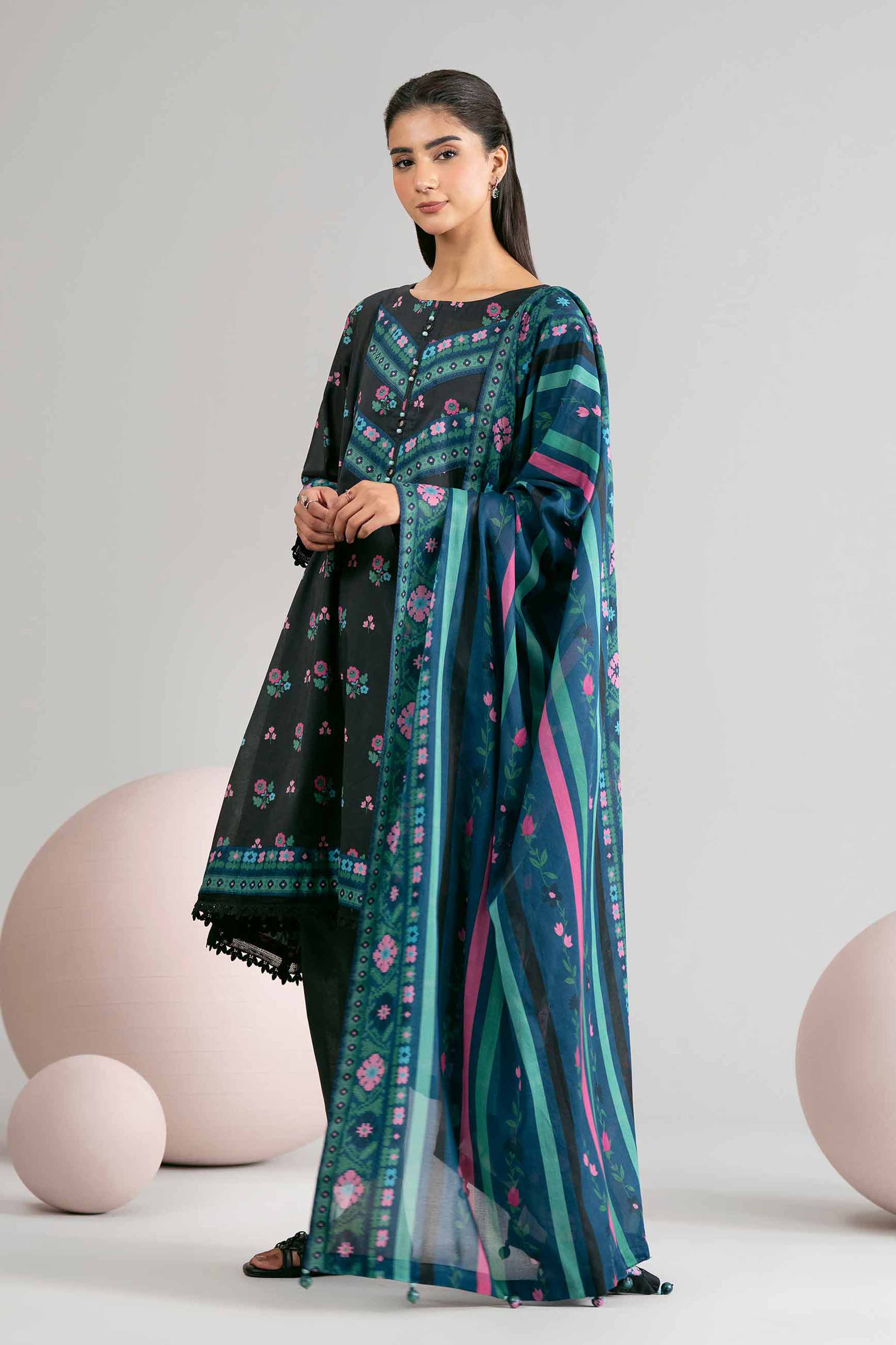 3 Piece - Printed Loose Fabric - 42602416 for Women - Freedom To Buy Collection | Nishat | Shop Online