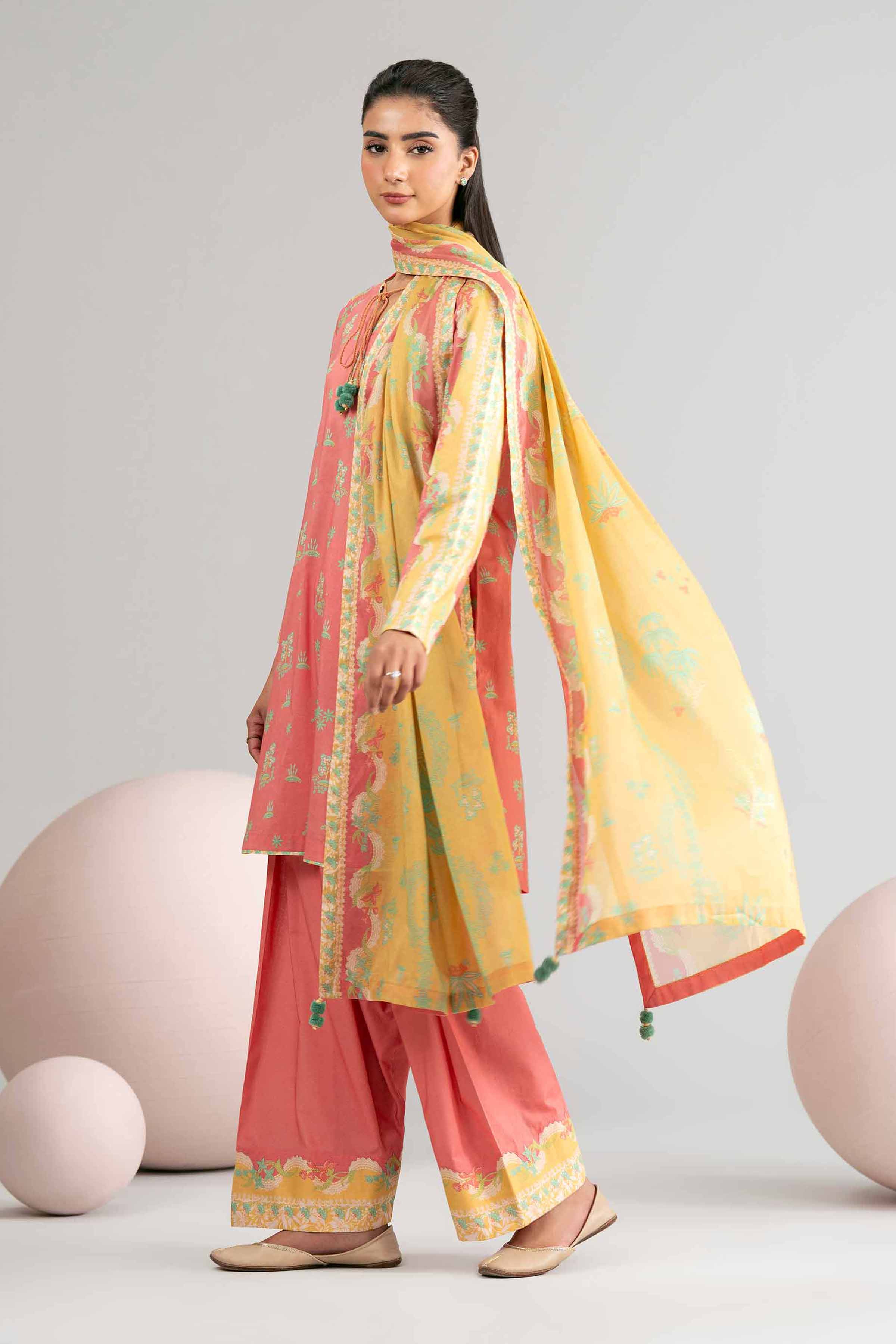 3 Piece - Printed Loose Fabric - 42602429 for Women - Freedom To Buy Collection | Nishat | Shop Online