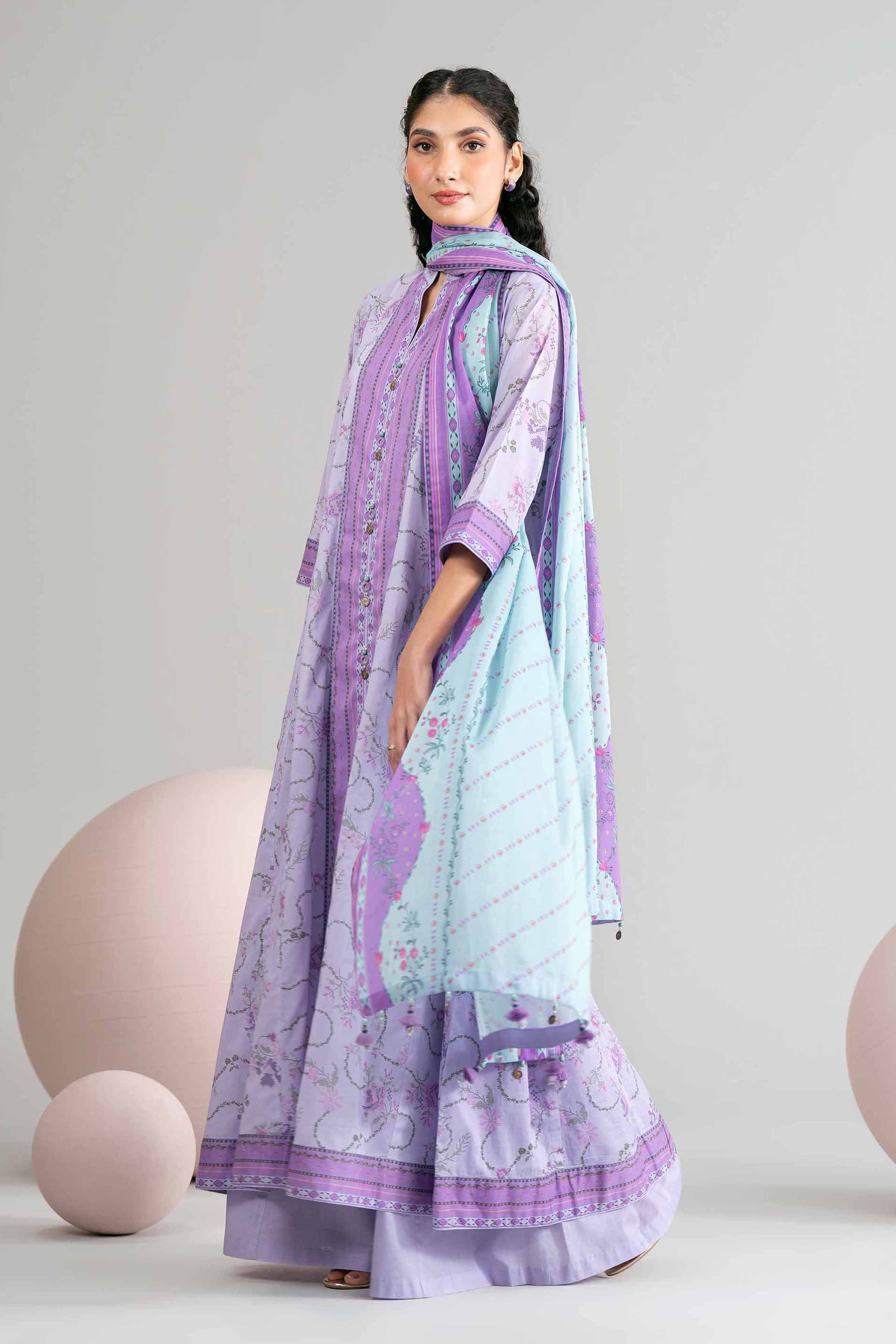 3 Piece - Printed Loose Fabric - 42602438 for Women - Freedom To Buy Collection | Nishat | Shop Online