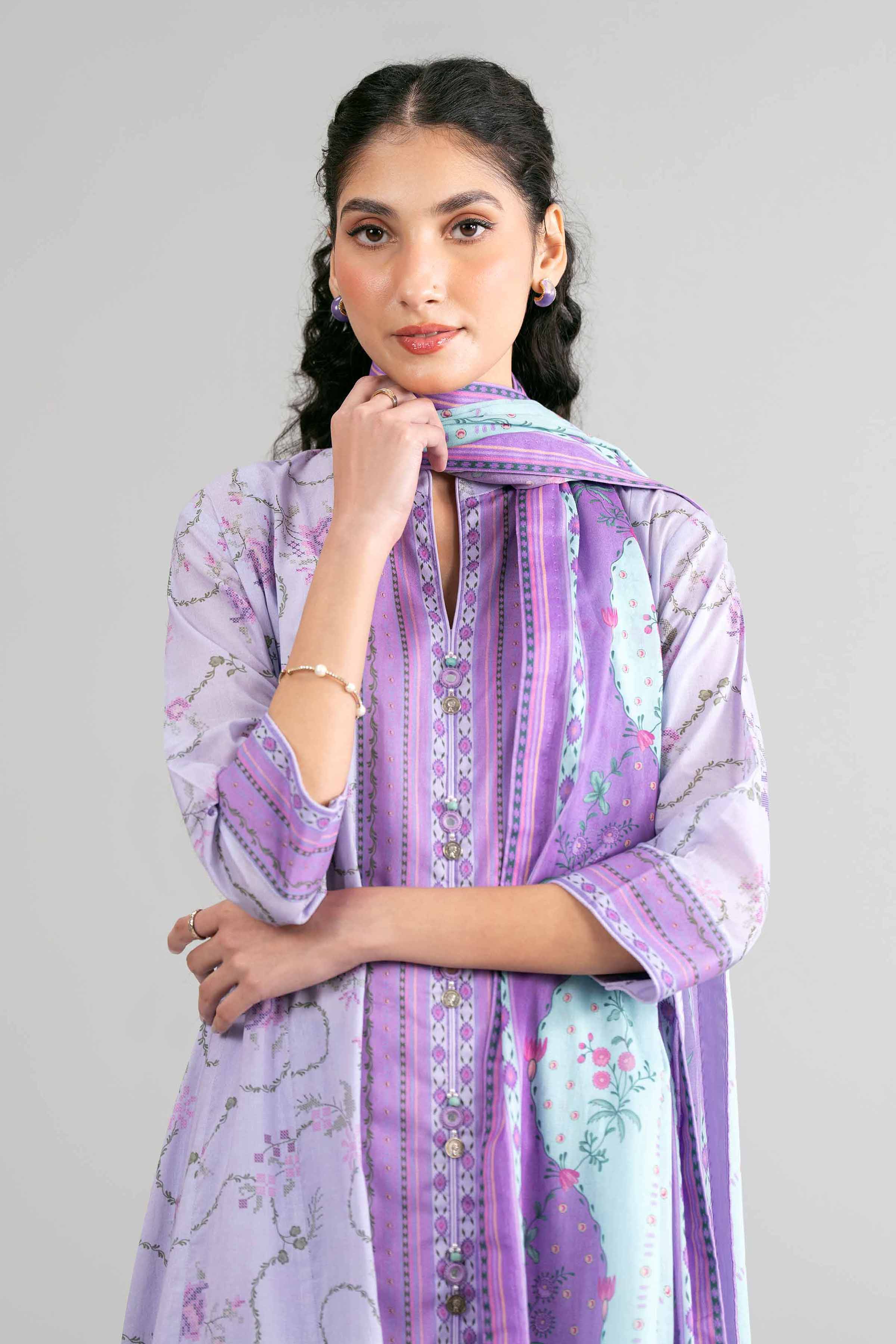 3 Piece - Printed Loose Fabric - 42602438 for Women - Freedom To Buy Collection | Nishat | Shop Online