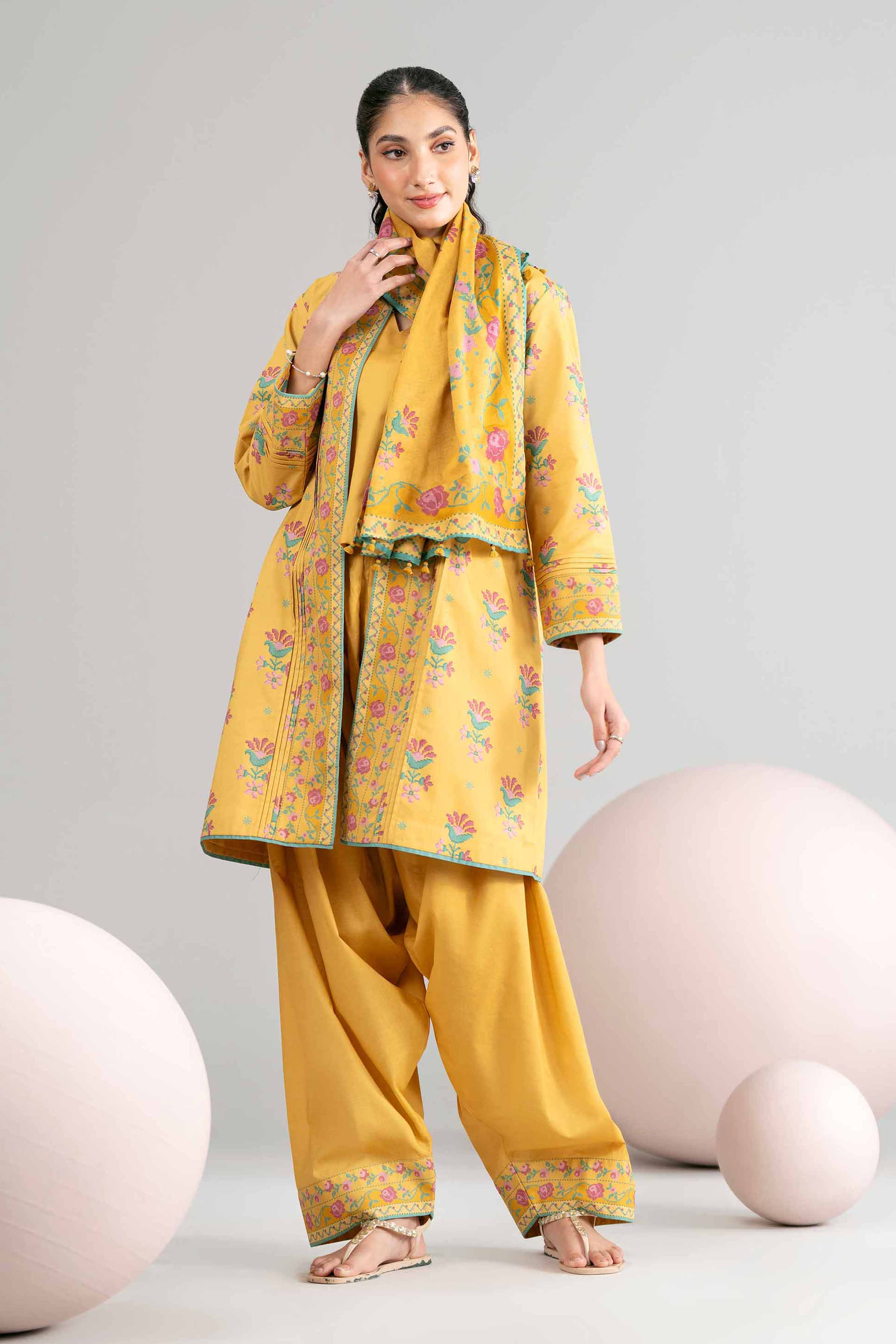 3 Piece - Printed Loose Fabric - 42602442 for Women - Freedom To Buy Collection | Nishat | Shop Online