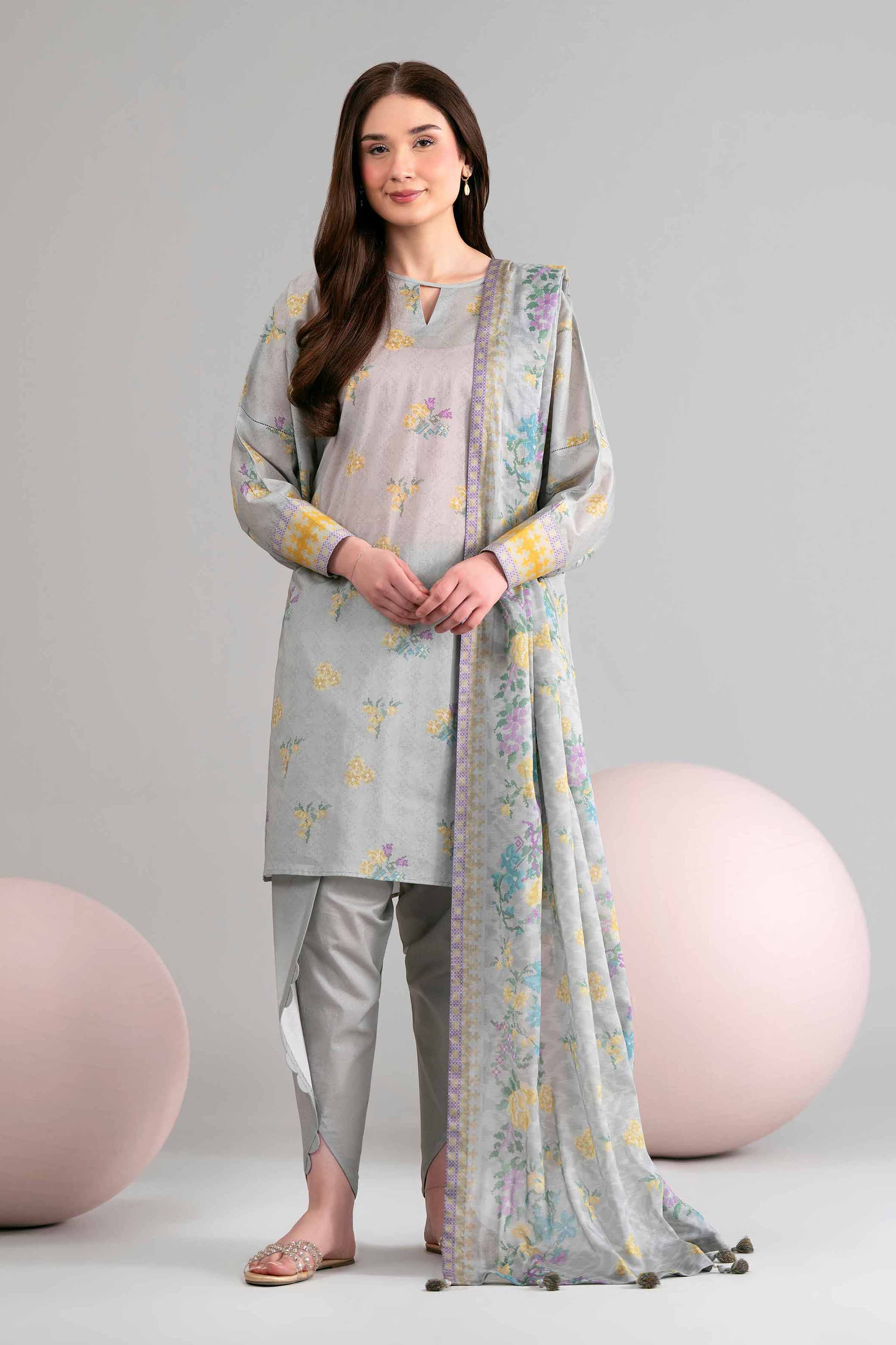 3 Piece - Printed Loose Fabric - 42602443 for Women - Freedom To Buy Collection | Nishat | Shop Online