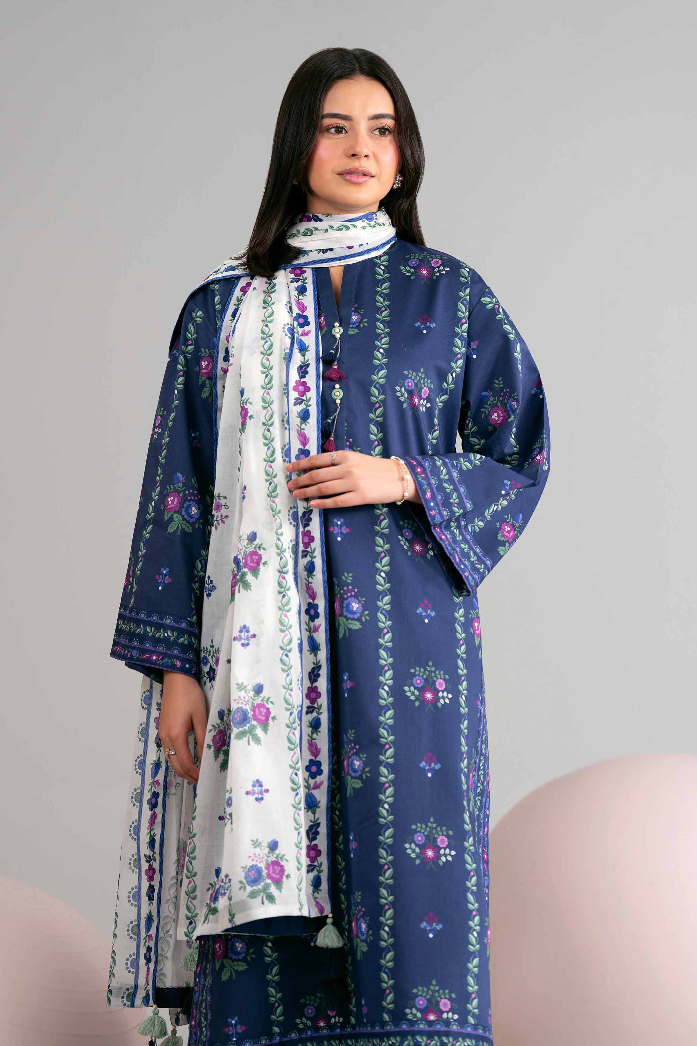 3 Piece - Printed Loose Fabric - 42602445 for Women - Freedom To Buy Collection | Nishat | Shop Online