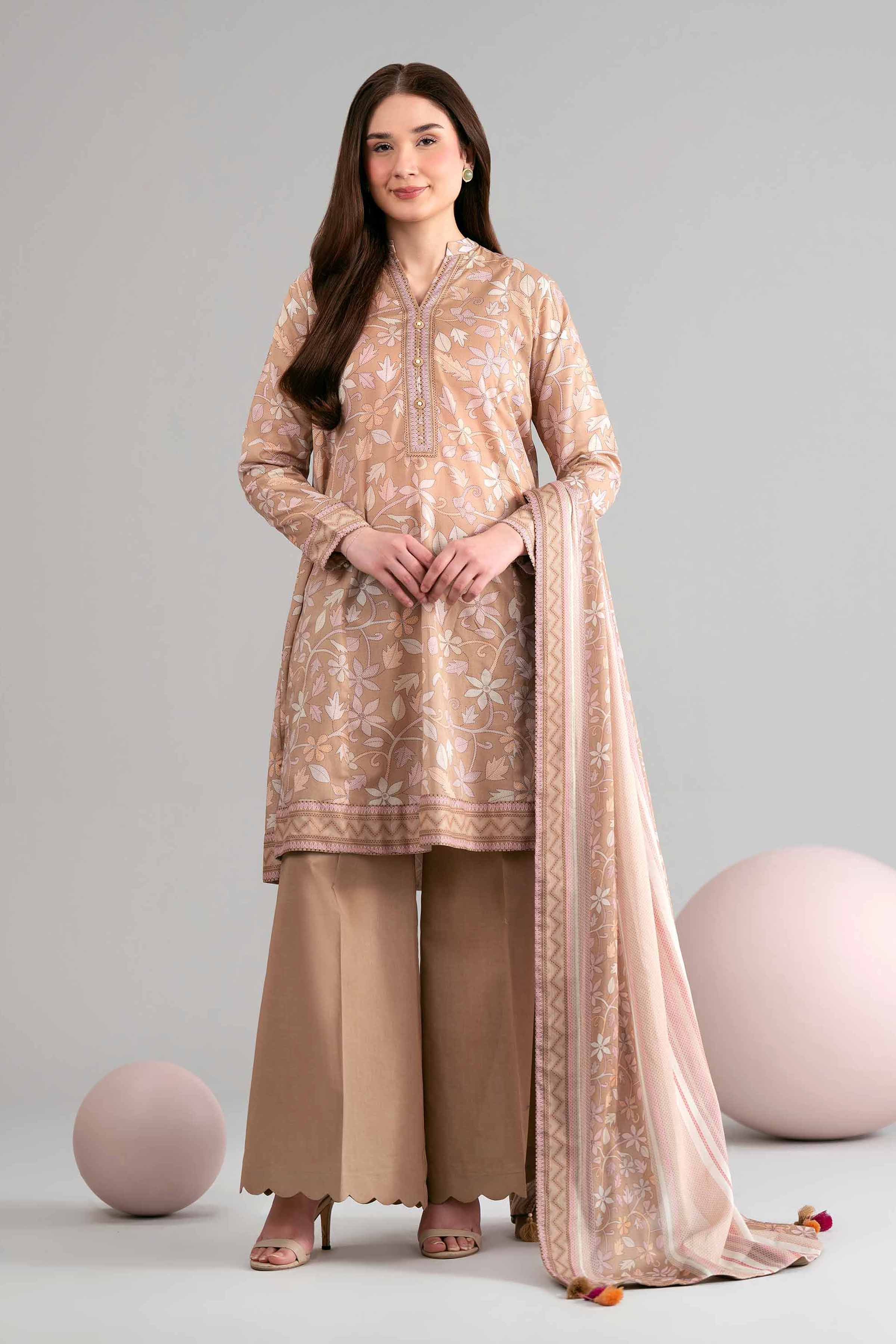3 Piece - Printed Loose Fabric - 42602448 for Women - Freedom To Buy Collection | Nishat | Shop Online