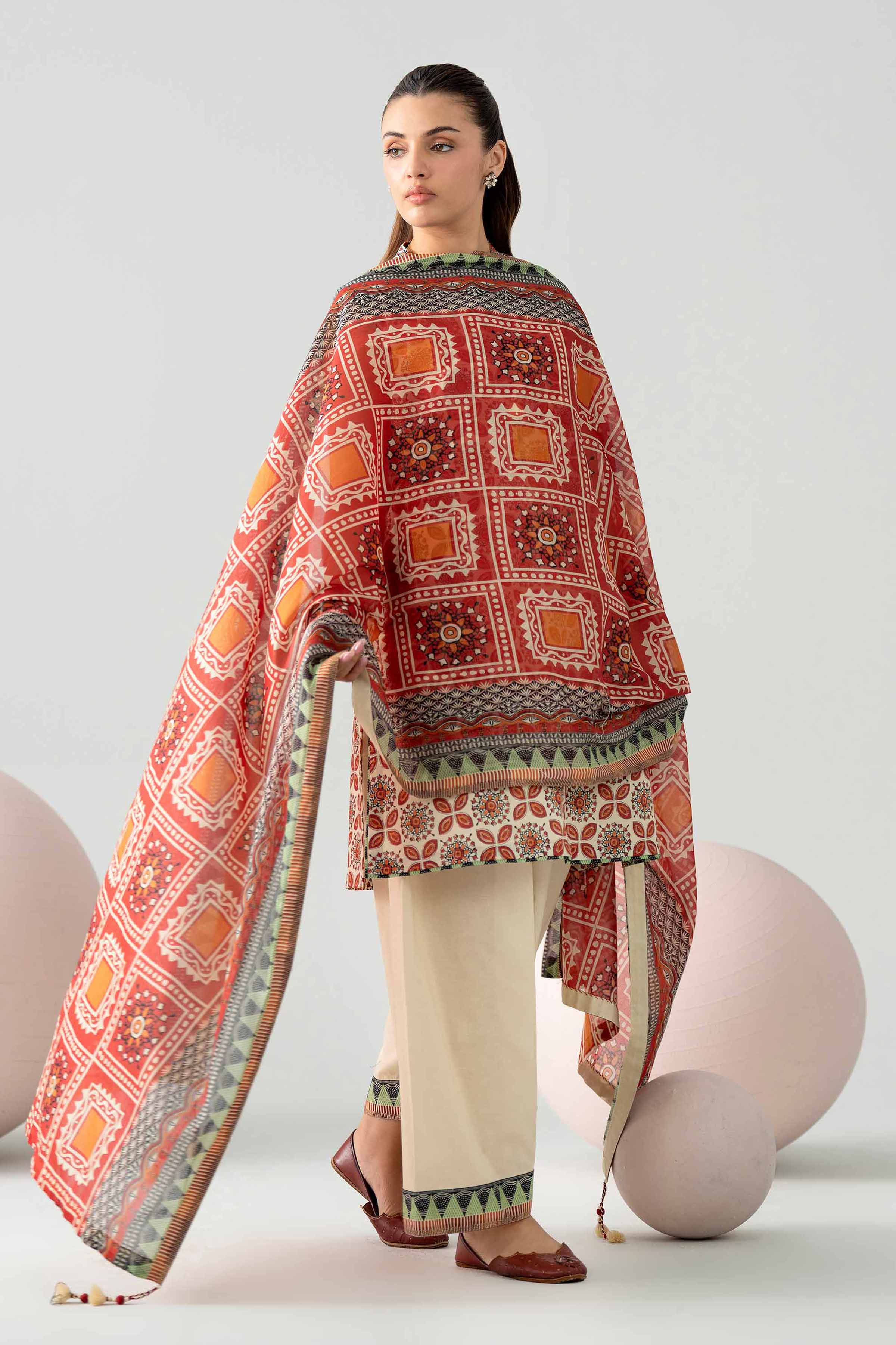 3 Piece - Printed Loose Fabric - 42602576 for Women - Freedom To Buy Collection | Nishat | Shop Online