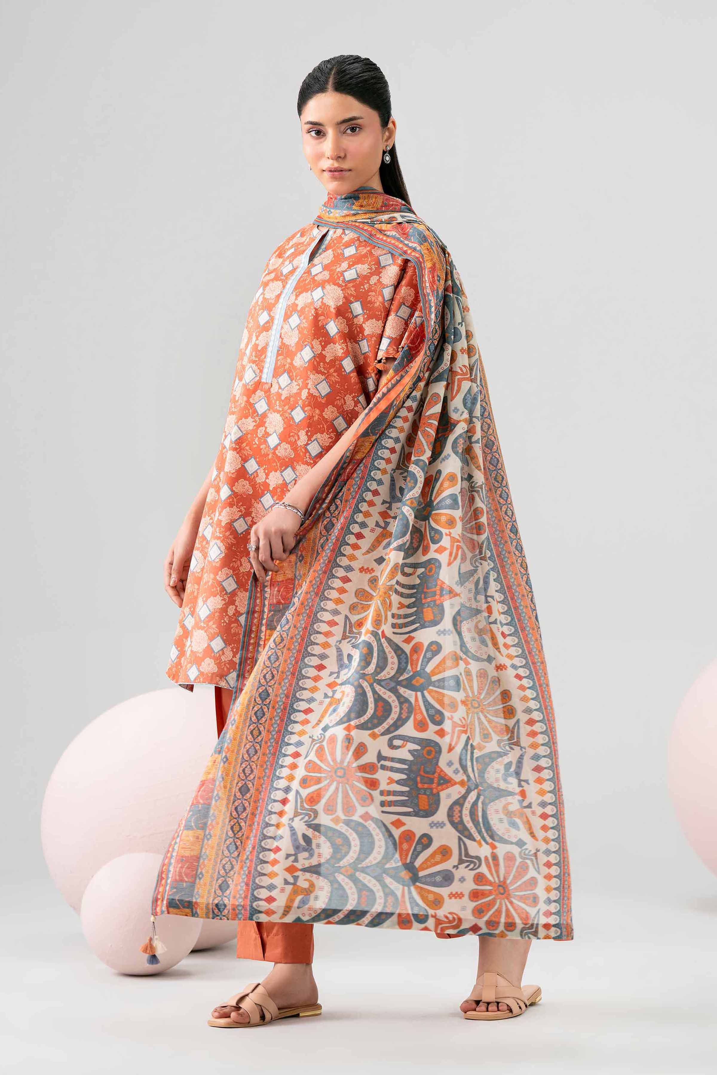 3 Piece - Printed Loose Fabric - 42602584 for Women - Freedom To Buy Collection | Nishat | Shop Online