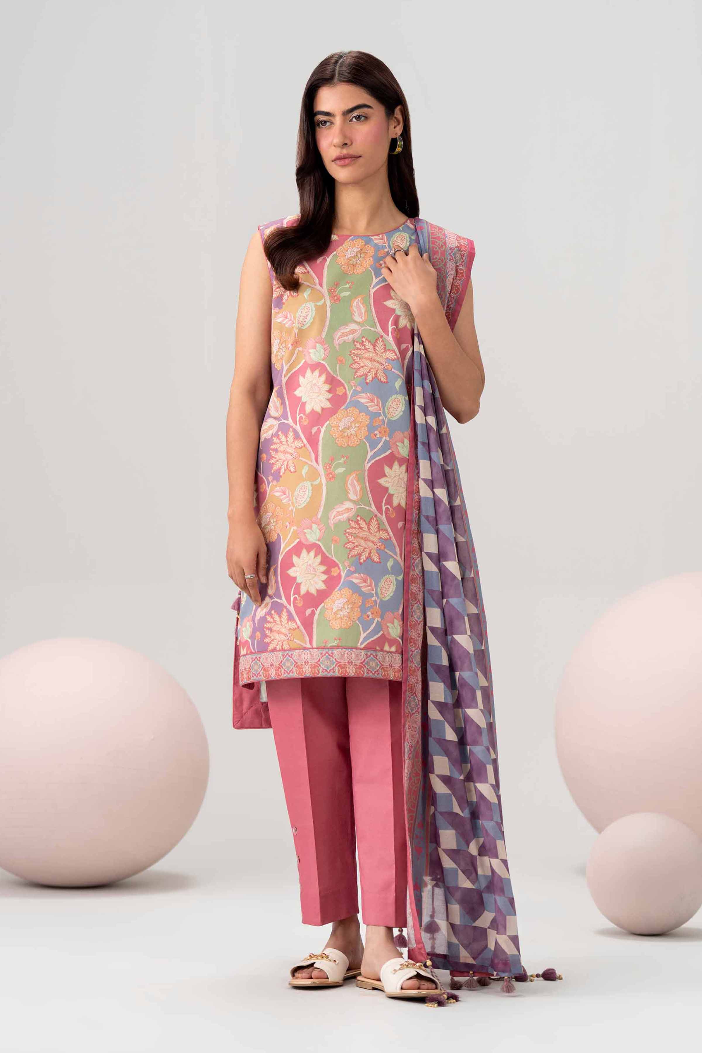 3 Piece - Printed Loose Fabric - 42602592 for Women - Freedom To Buy Collection | Nishat | Shop Online