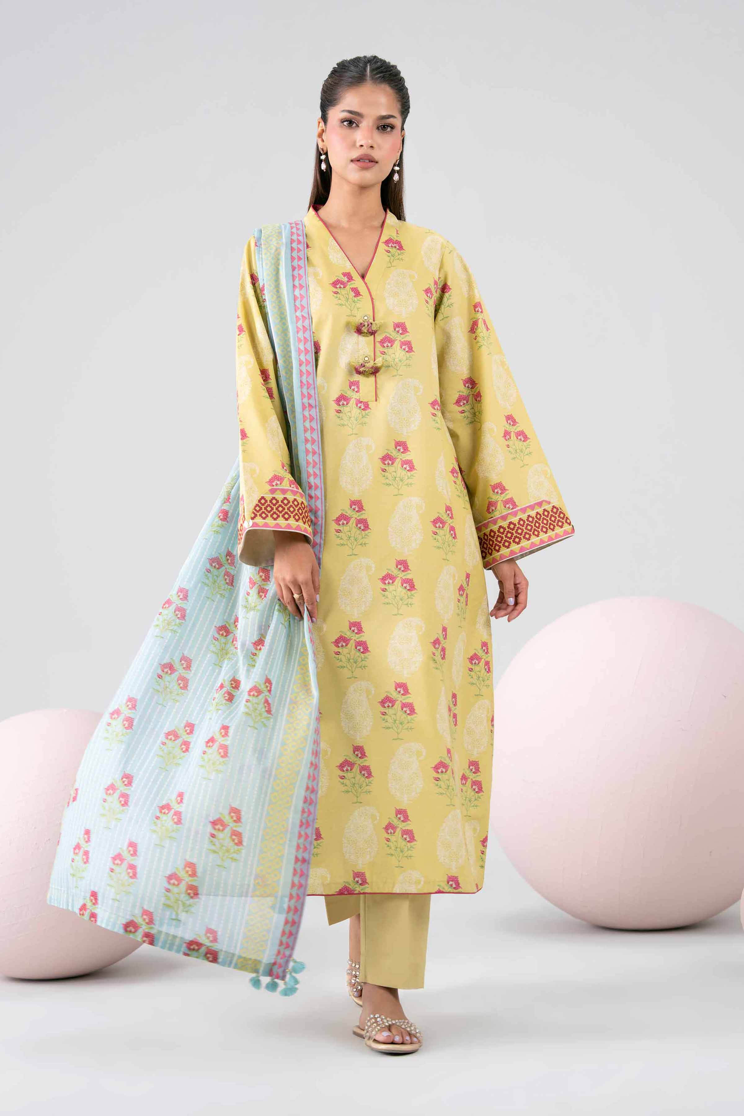 3 Piece - Printed Loose Fabric - 42602676 for Women - Freedom To Buy Collection | Nishat | Shop Online