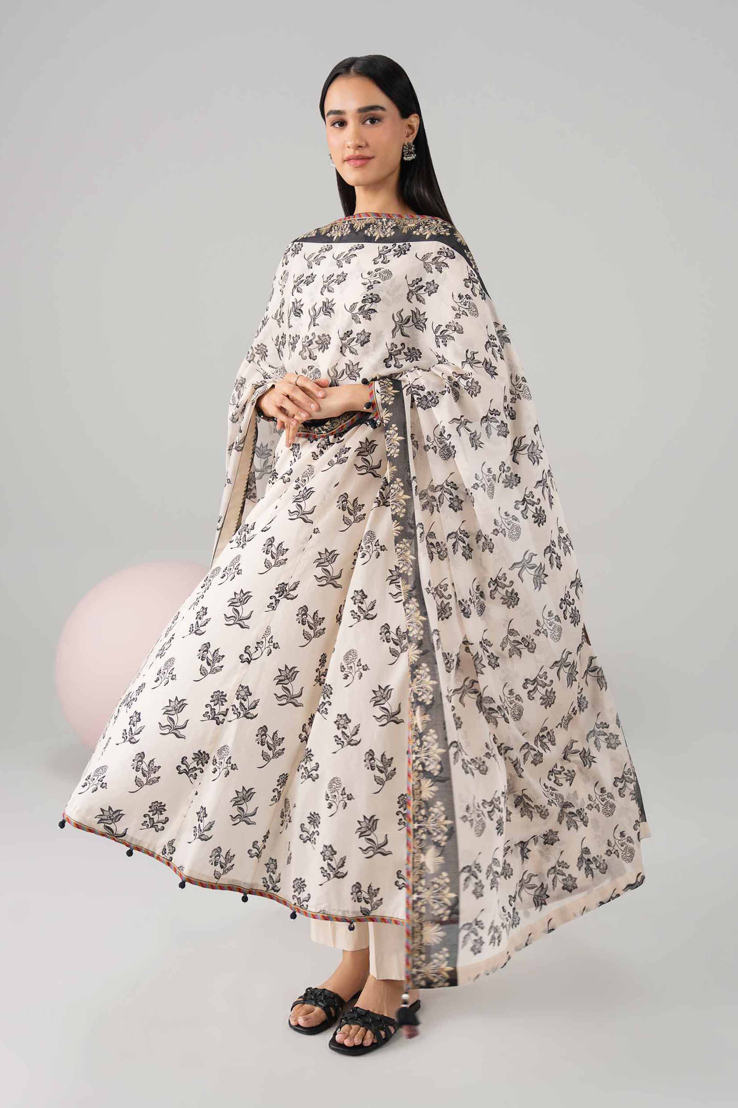 3 Piece - Printed Loose Fabric - 42602681 for Women - Freedom To Buy Collection | Nishat | Shop Online