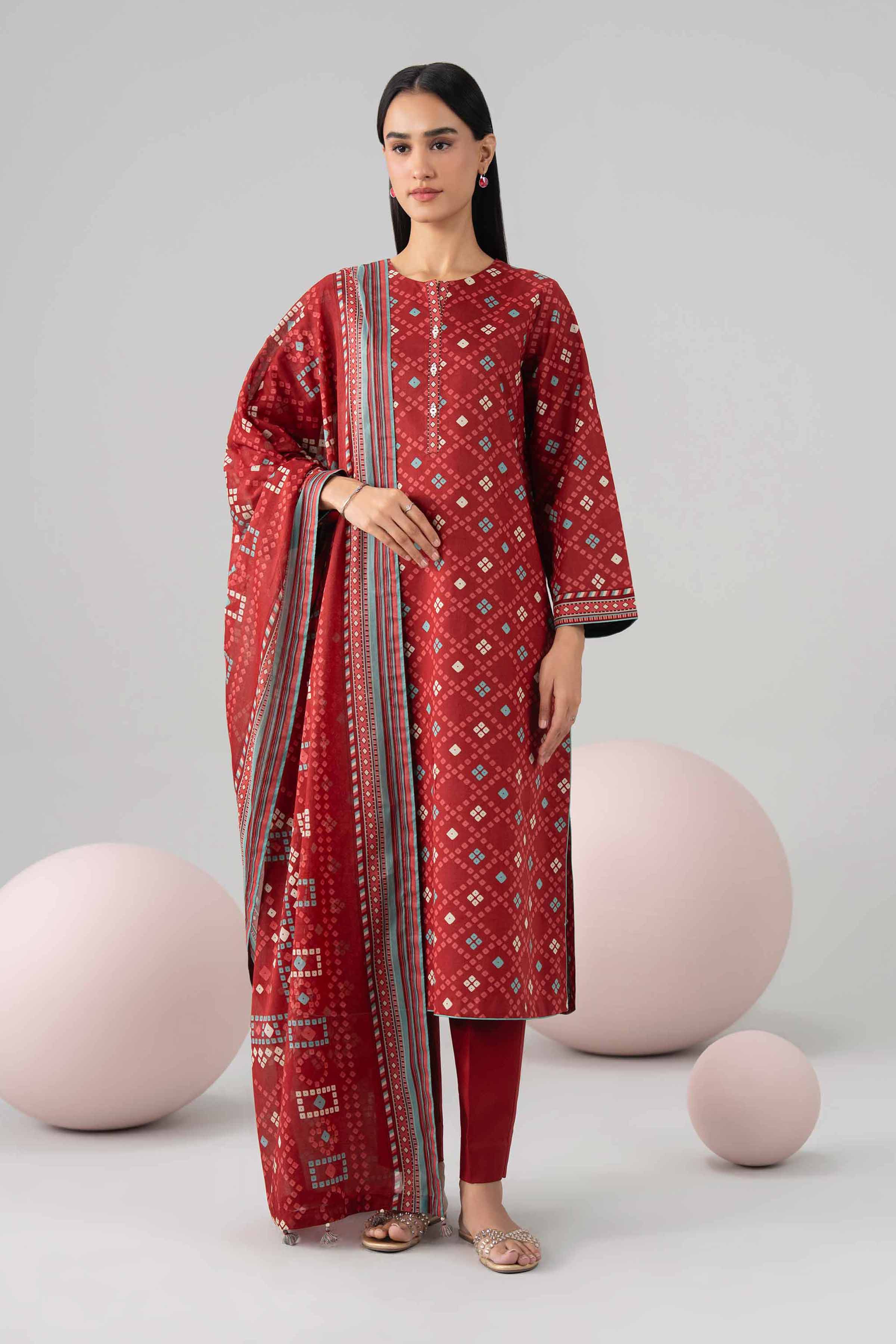 3 Piece - Printed Loose Fabric - 42602689 for Women - Freedom To Buy Collection | Nishat | Shop Online