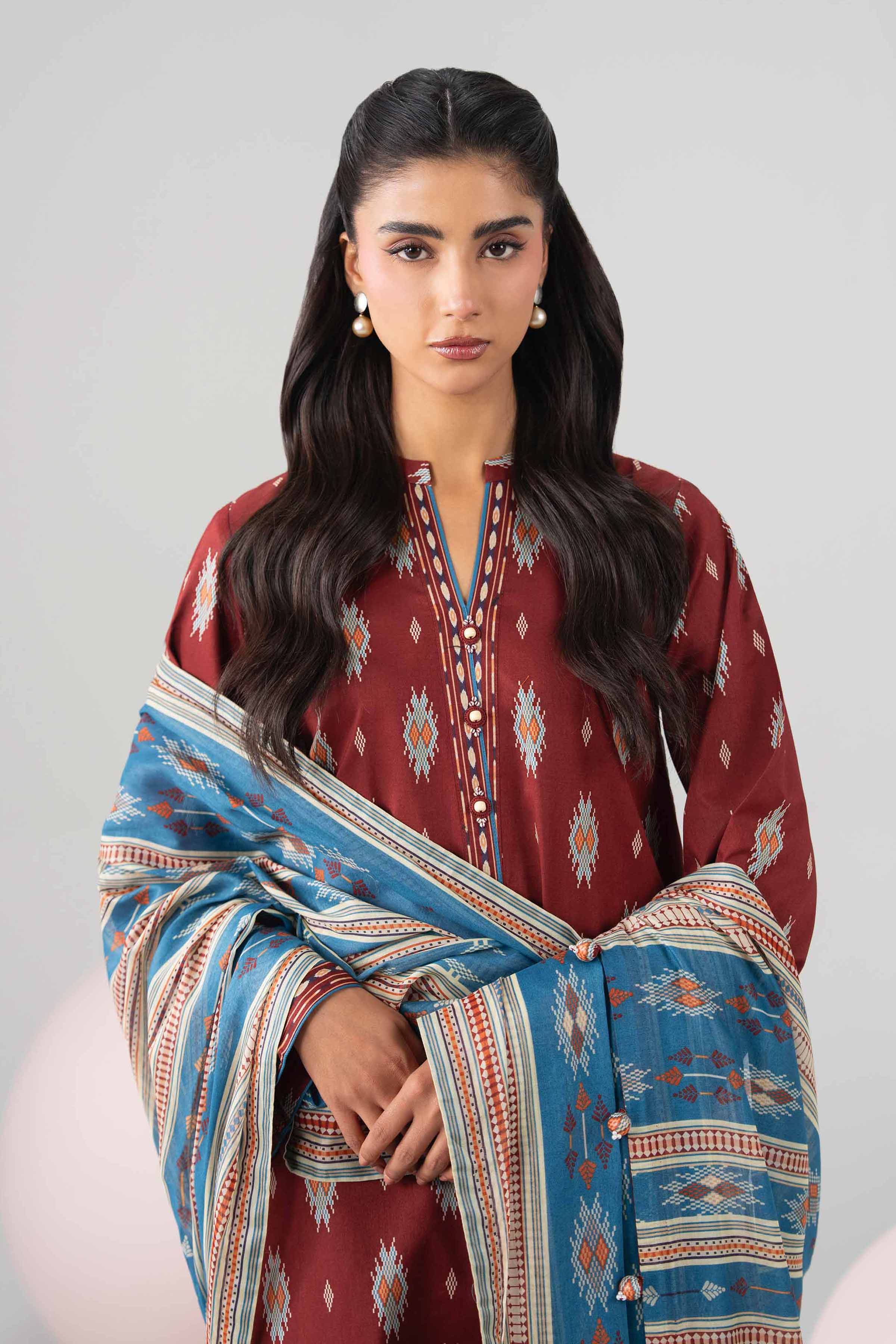 3 Piece - Printed Loose Fabric - 42602697 for Women - Freedom To Buy Collection | Nishat | Shop Online