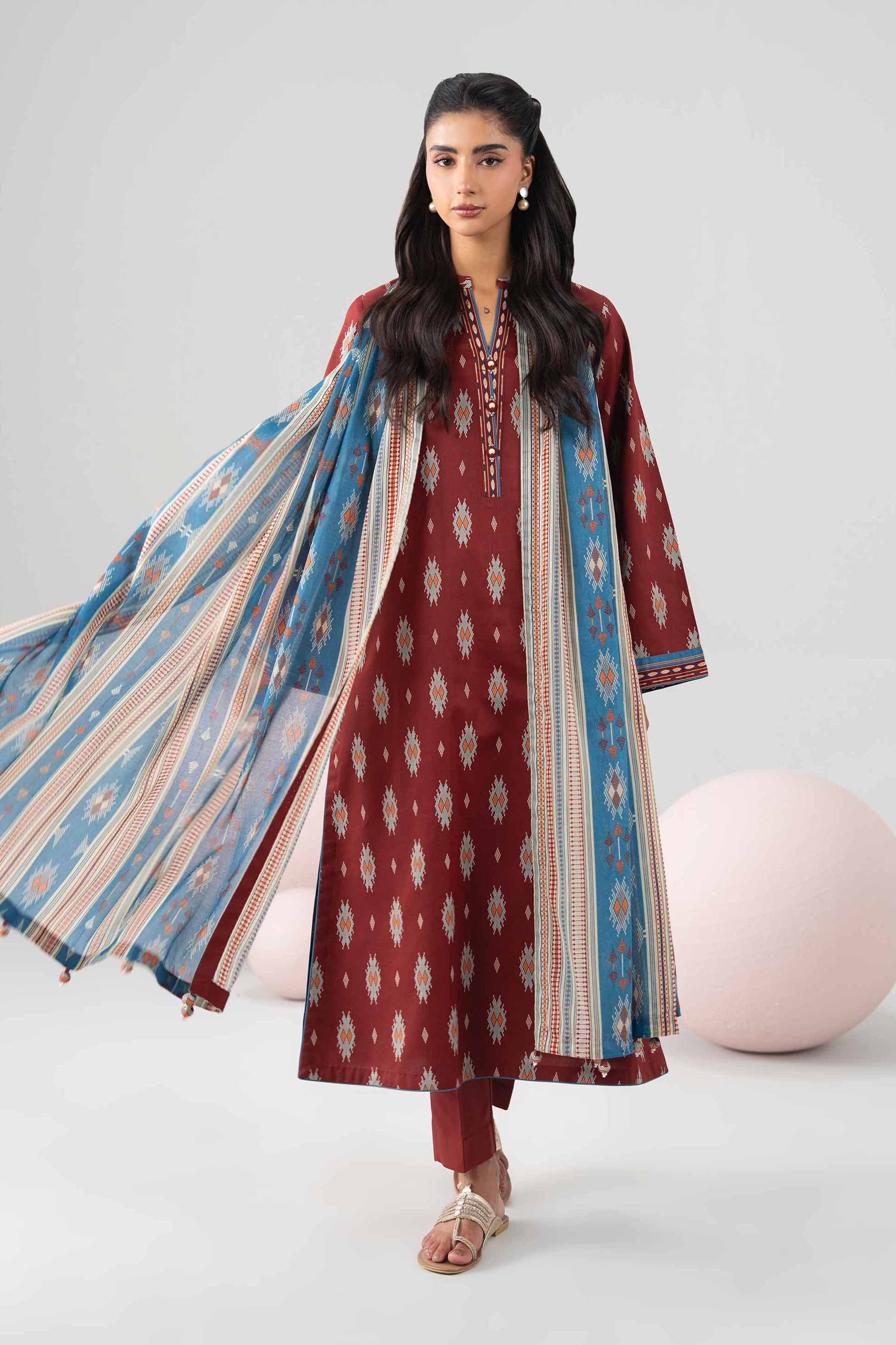 3 Piece - Printed Loose Fabric - 42602697 for Women - Freedom To Buy Collection | Nishat | Shop Online