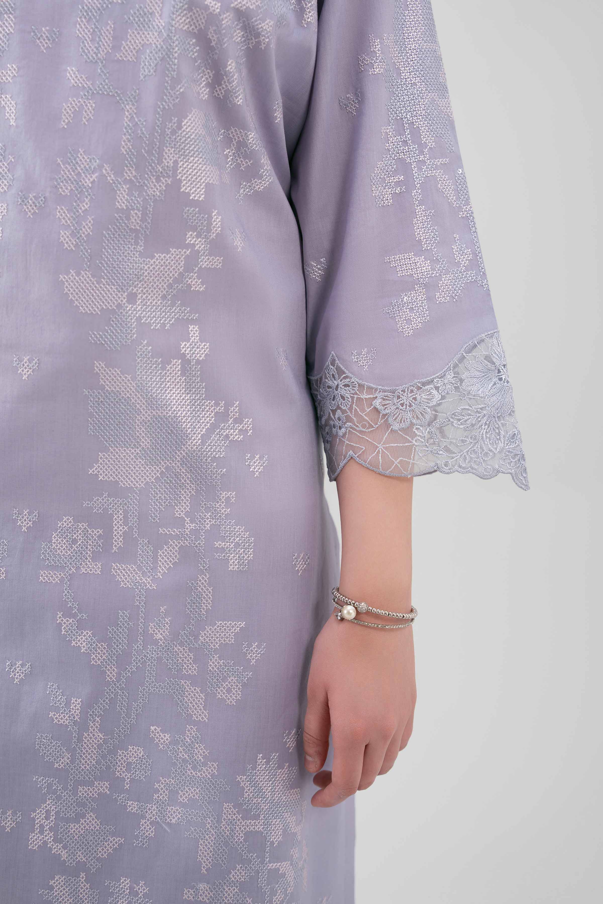 3 Piece - Digital Printed Embroidered Suit - 42619514