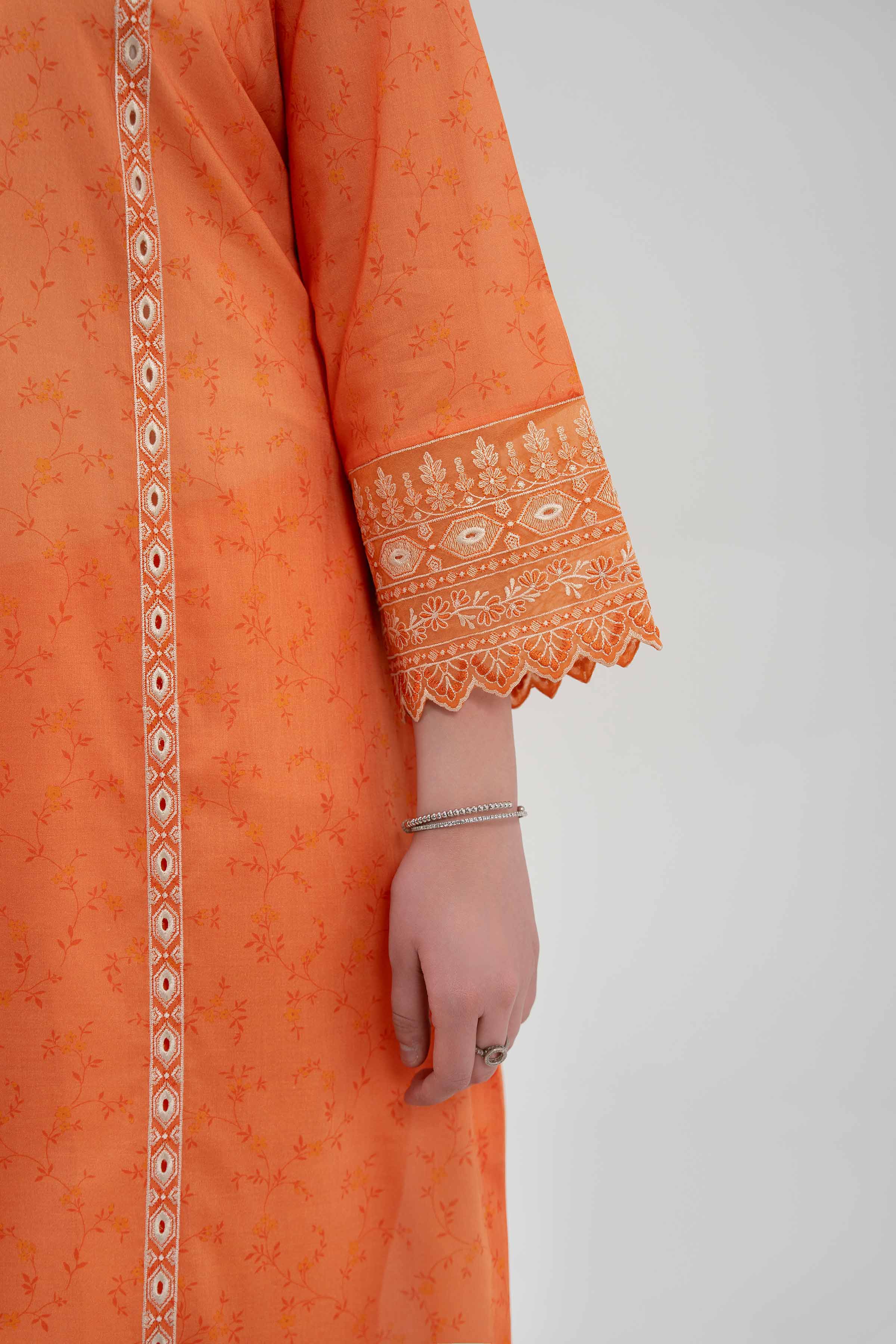 3 Piece - Digital Printed Embroidered Suit - 42619519