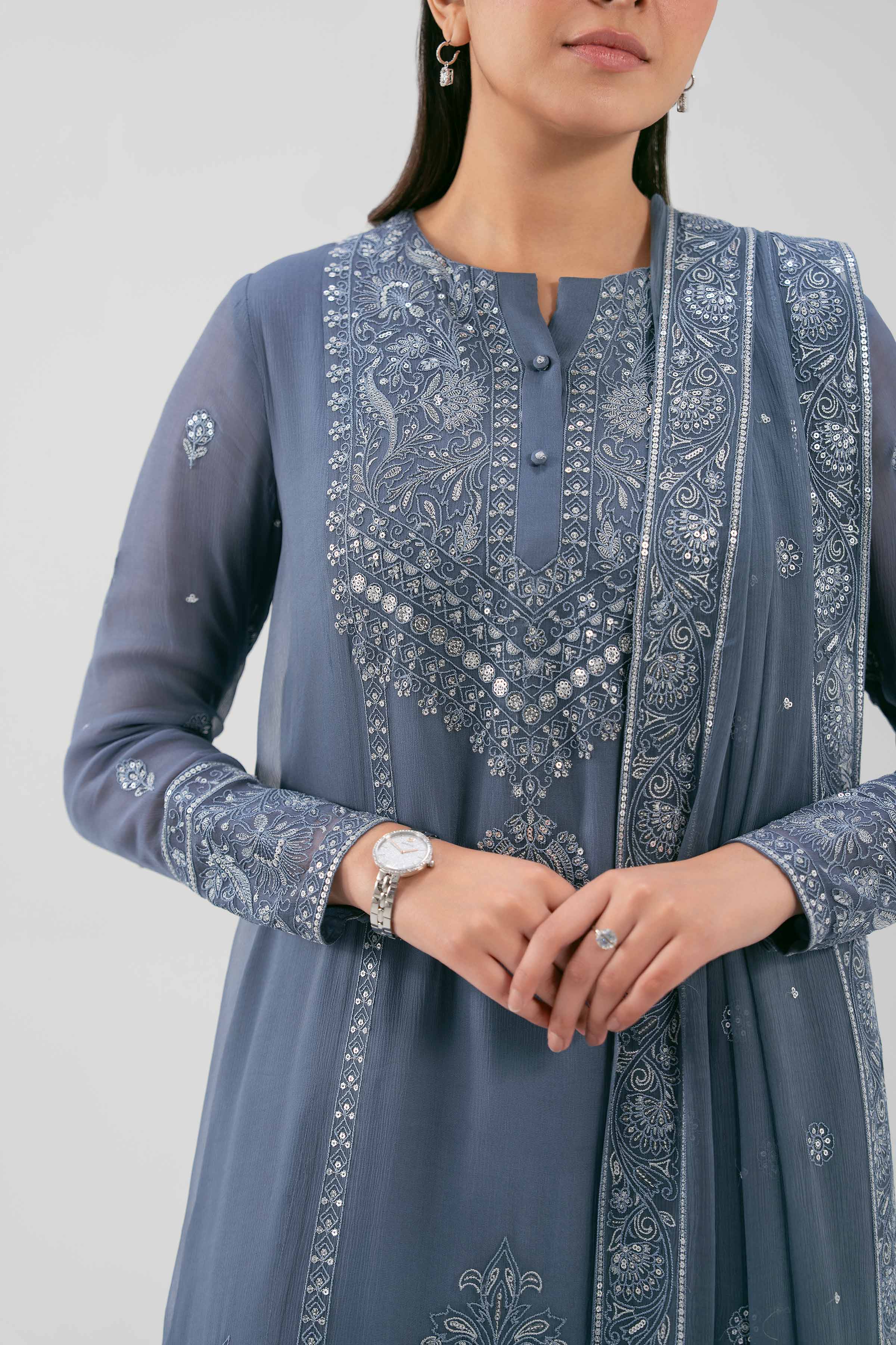 3 Piece - Embroidered Suit - 42619521