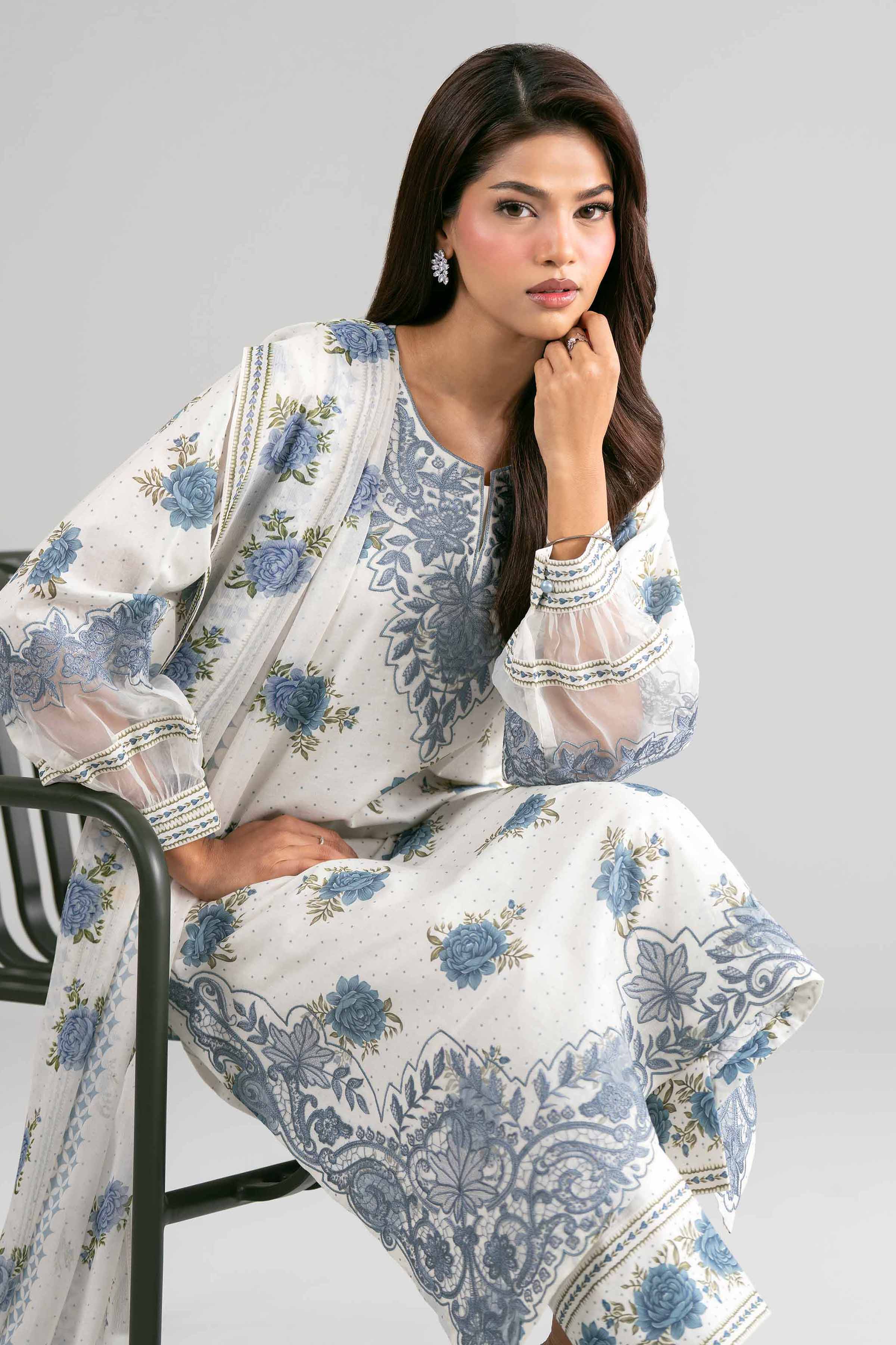 3 Piece - Digital Printed Embroidered Suit - 42619531 for Women - Unstitched Collection | Nishat | Shop Online