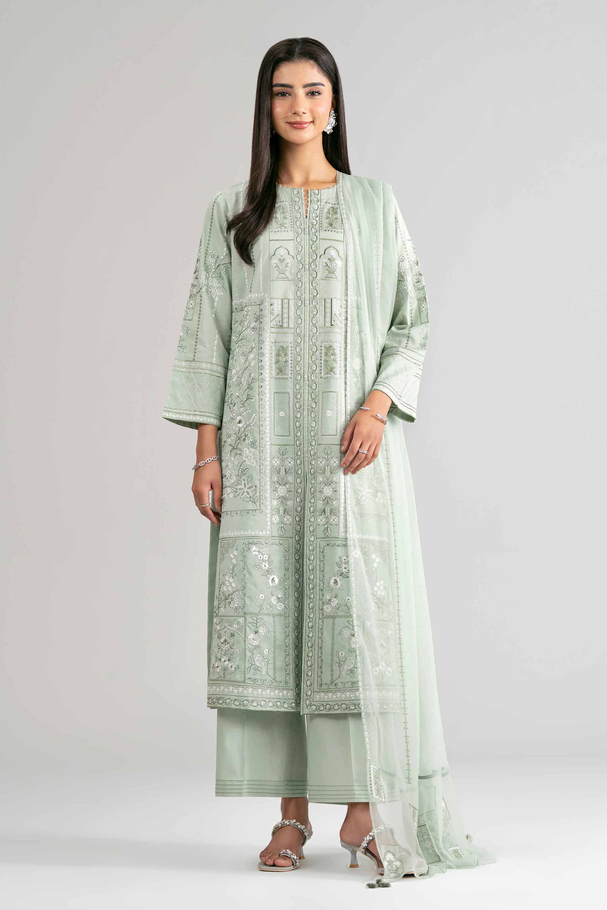 3 Piece - Embroidered Suit - 42619535