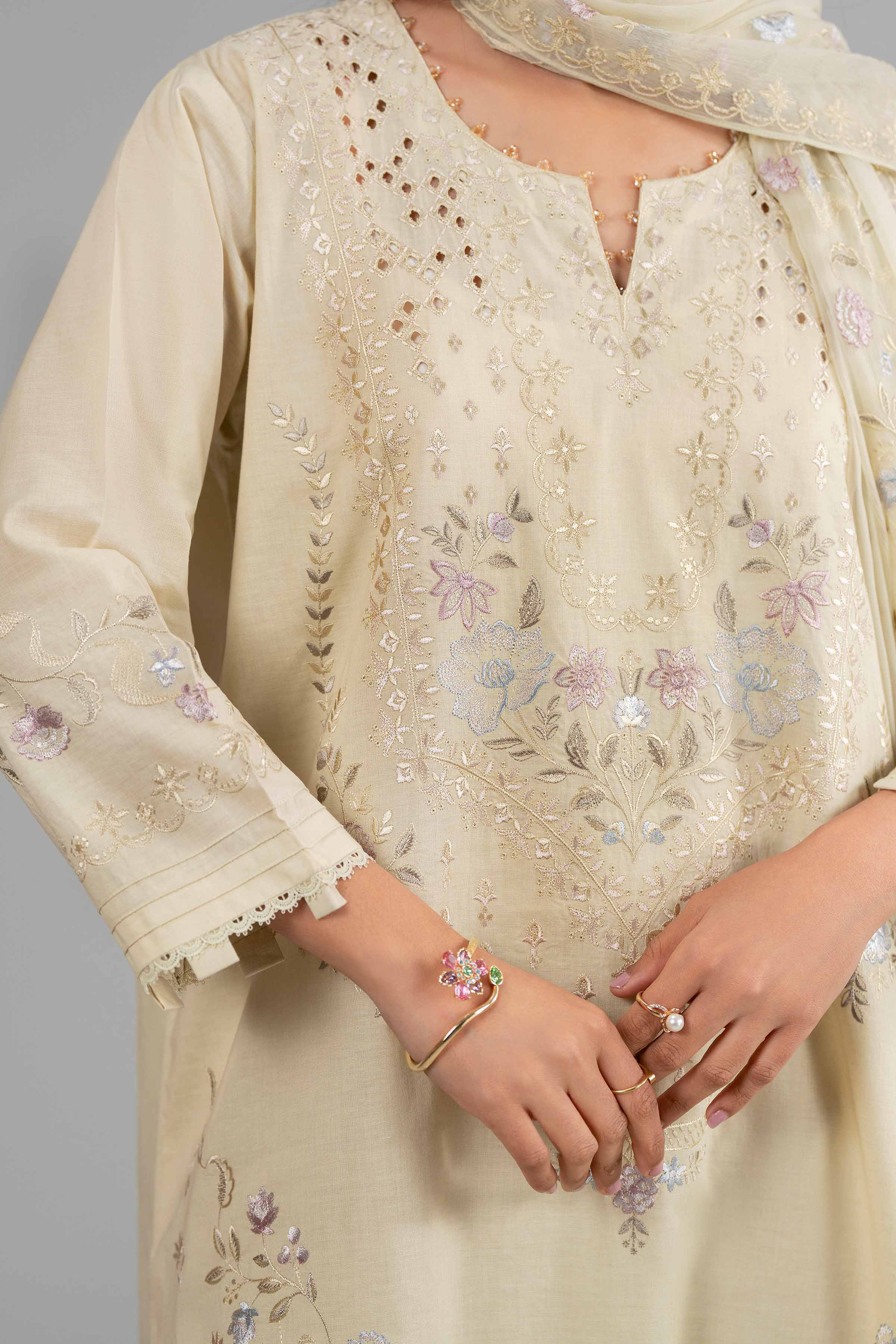 3 Piece - Embroidered Suit - 42619946 for Women - Ready to Stitch Collection | Nishat | Shop Online